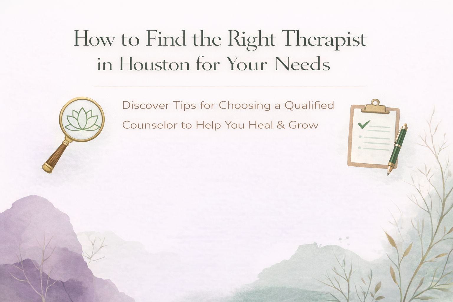 How to Find the Right Therapist in Houston for Your Needs