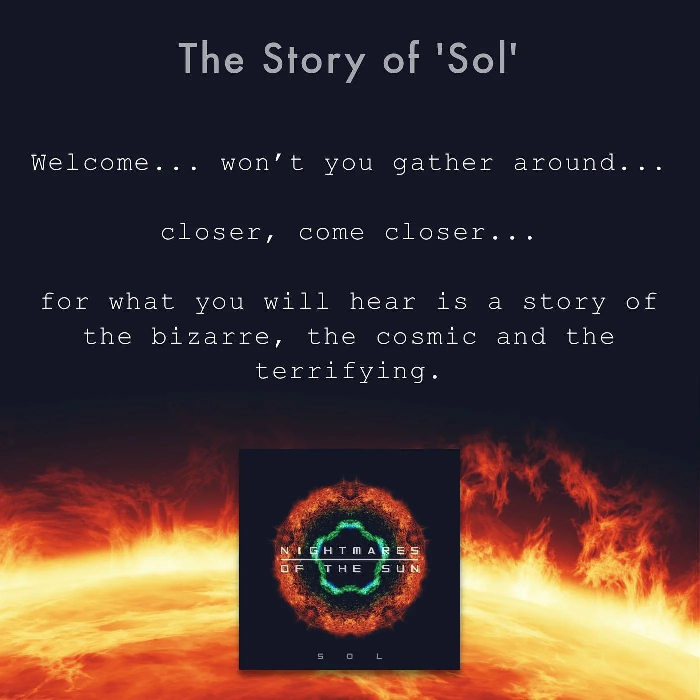 Sol is a progressive metal concept album, and serves as the soundtrack to a&nbsp;story of the bizarre, the cosmic and the terrifying! Out this Friday, July 12th .
.
.
#progressivemetal #newmusicfriday #heavymetalmusic #guitarmusic #aussiemusic #ausmu