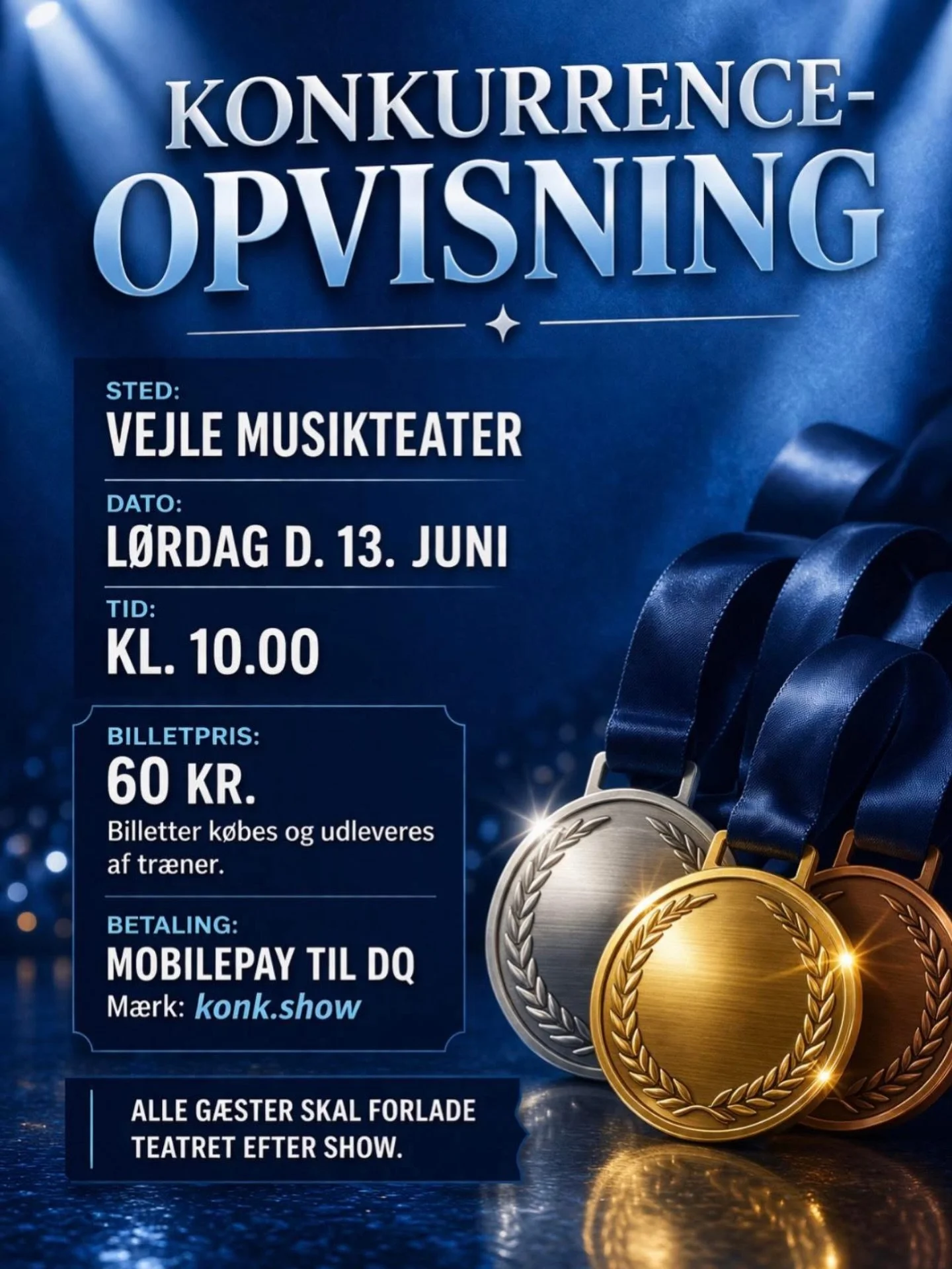 Vil du opleve alle vores konkurrencehold p&aring; scenen?Overvejer du audition til sommer &ndash; eller er du bare nysgerrig p&aring;, hvordan det er at v&aelig;re en del af et konkurrencehold? S&aring; kom og oplev det hele live ✨ 🤩
Nu har du chanc