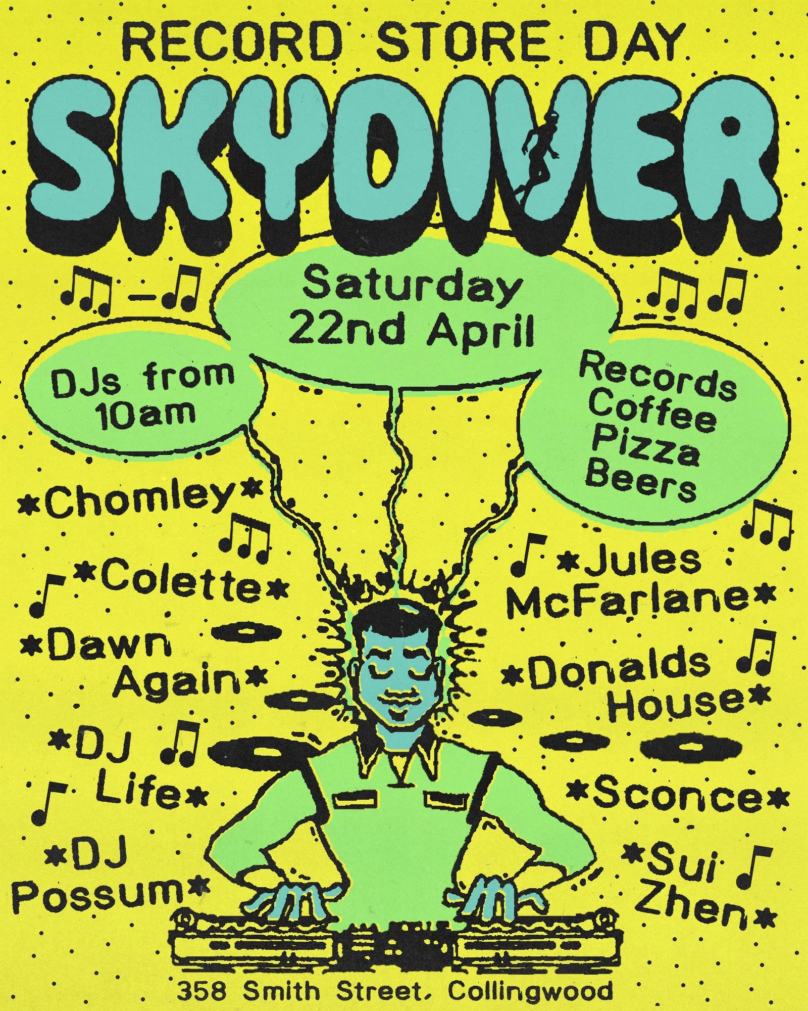 Skydiver Record Store Day Poster