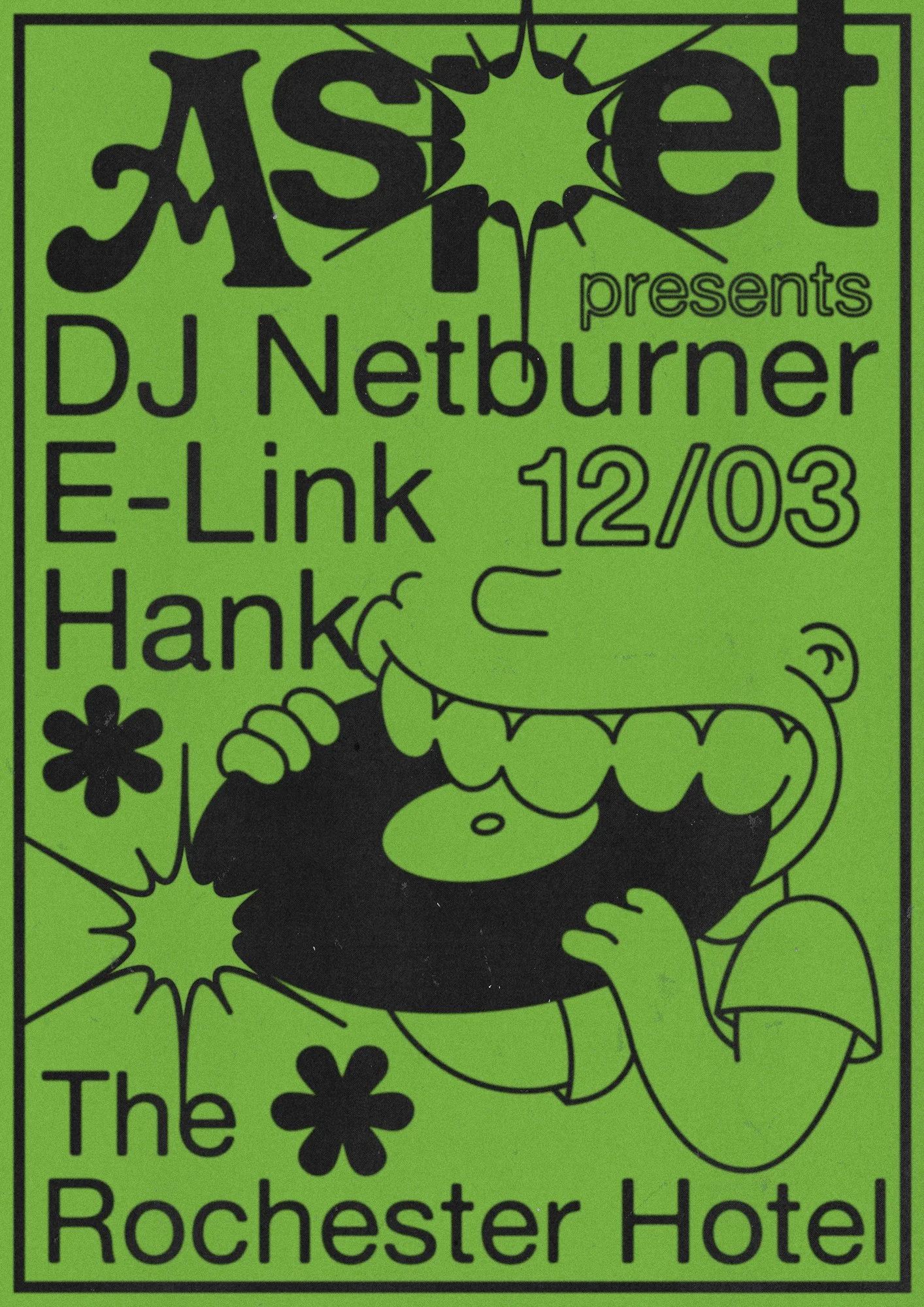  Poster for dance event,   Aspet  , at   The Rochester Hotel  , Melbourne. March 2022. 