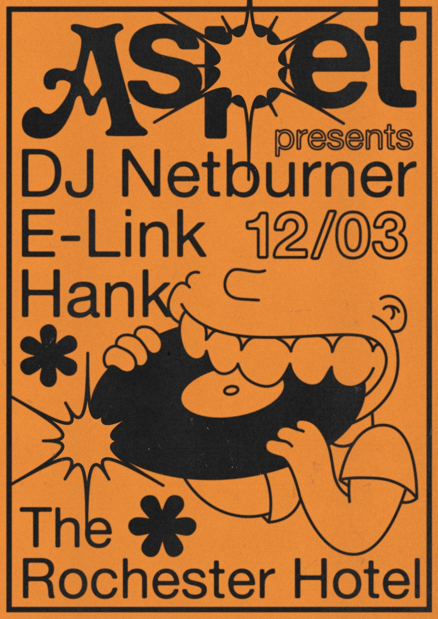  Poster for dance event,   Aspet  , at   The Rochester Hotel  , Melbourne. March 2022. 