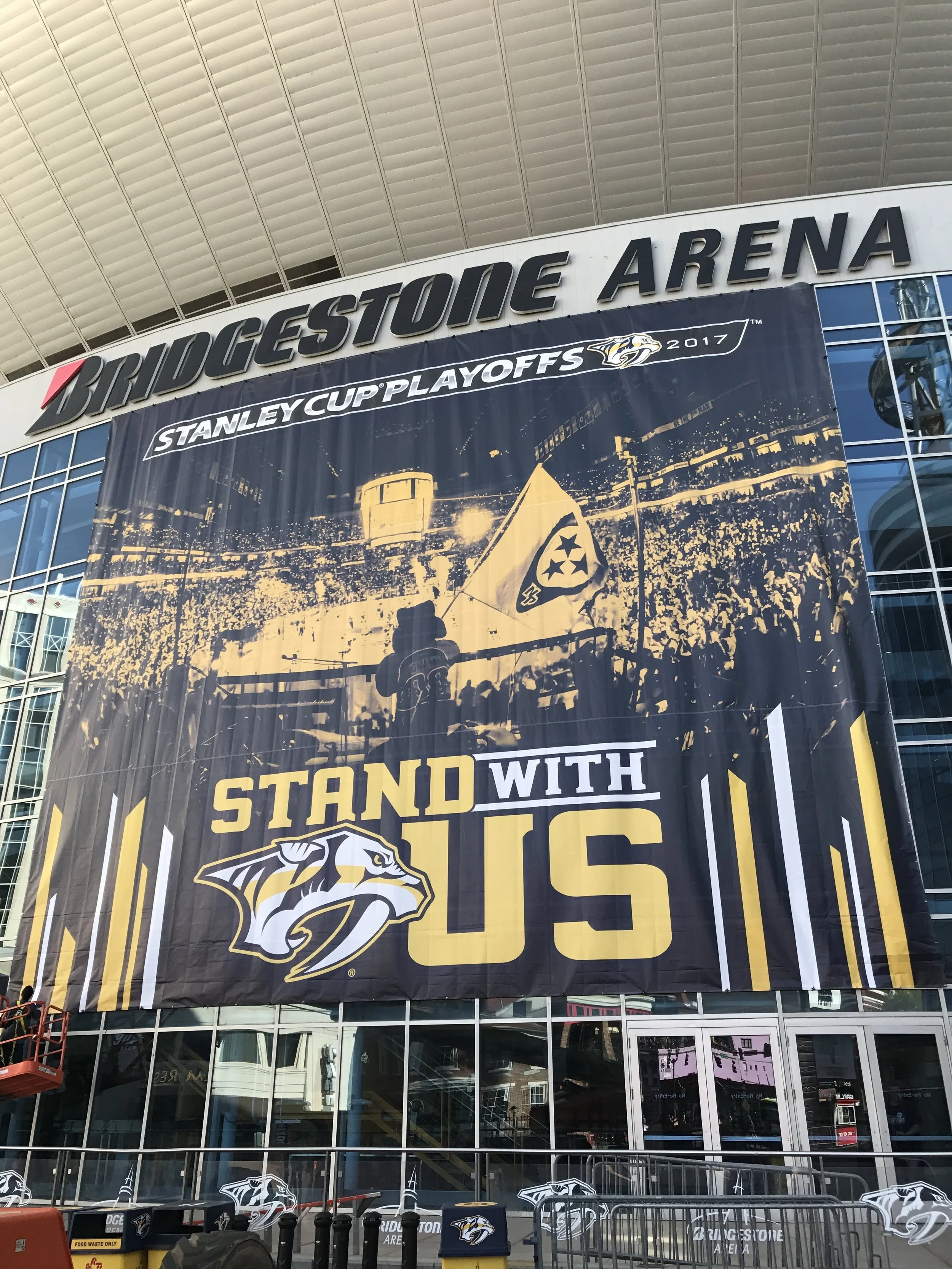 2017 Playoffs Building Banner