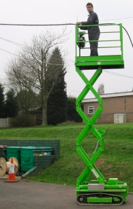 Tracked - ideal for exterior works and those on uneven surfaces. Non marking tracks are available.