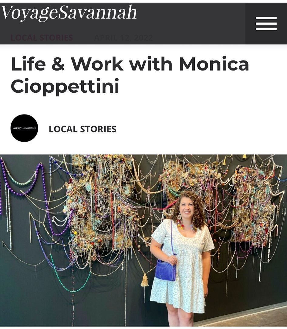 Go check out this awesome article about me and my artwork written by Voyage Savannah! The link is: https://voyagesavannah.com/interview/life-work-with-monica-cioppettini-of-savannah-ga/