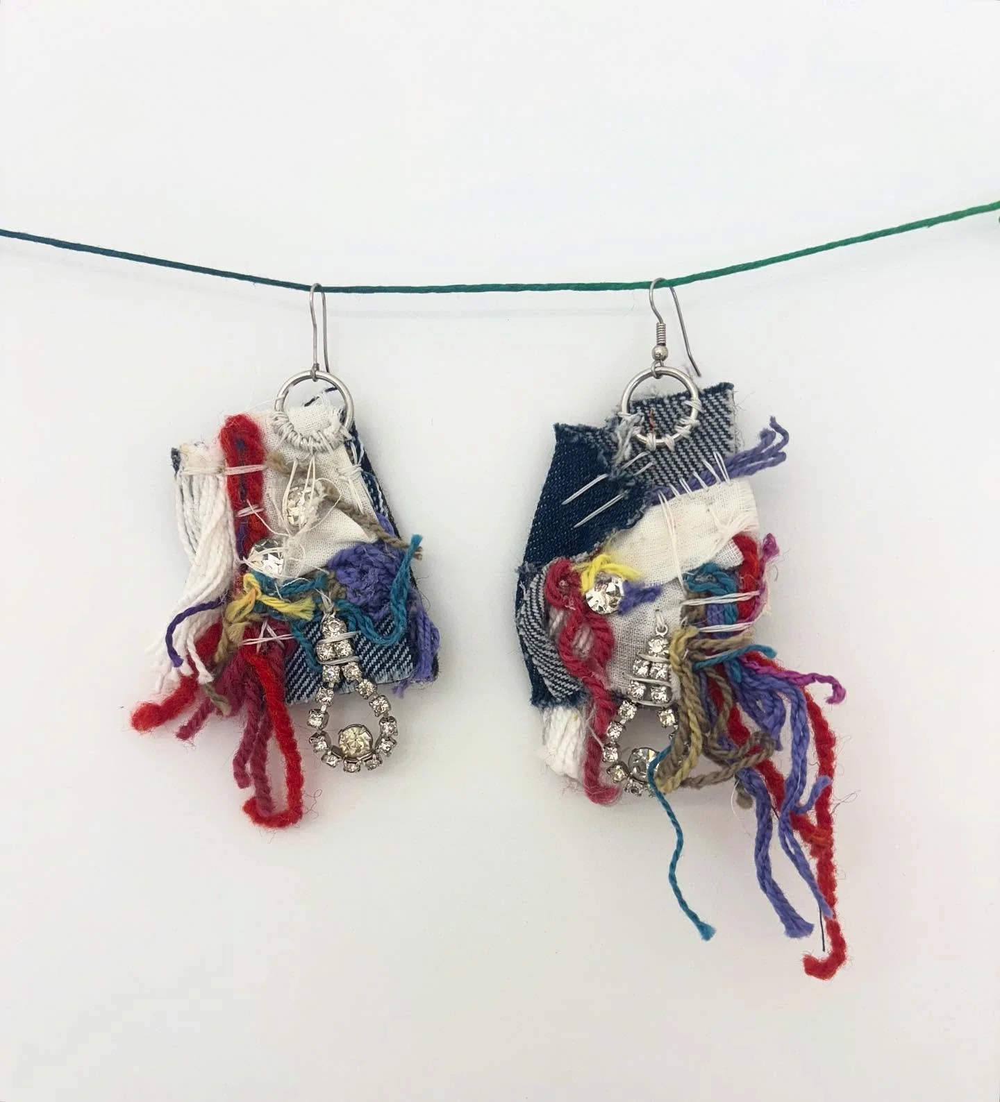 Reclaimed. Remade. Reinvented #earrings #rhinestones #handmadejewelry