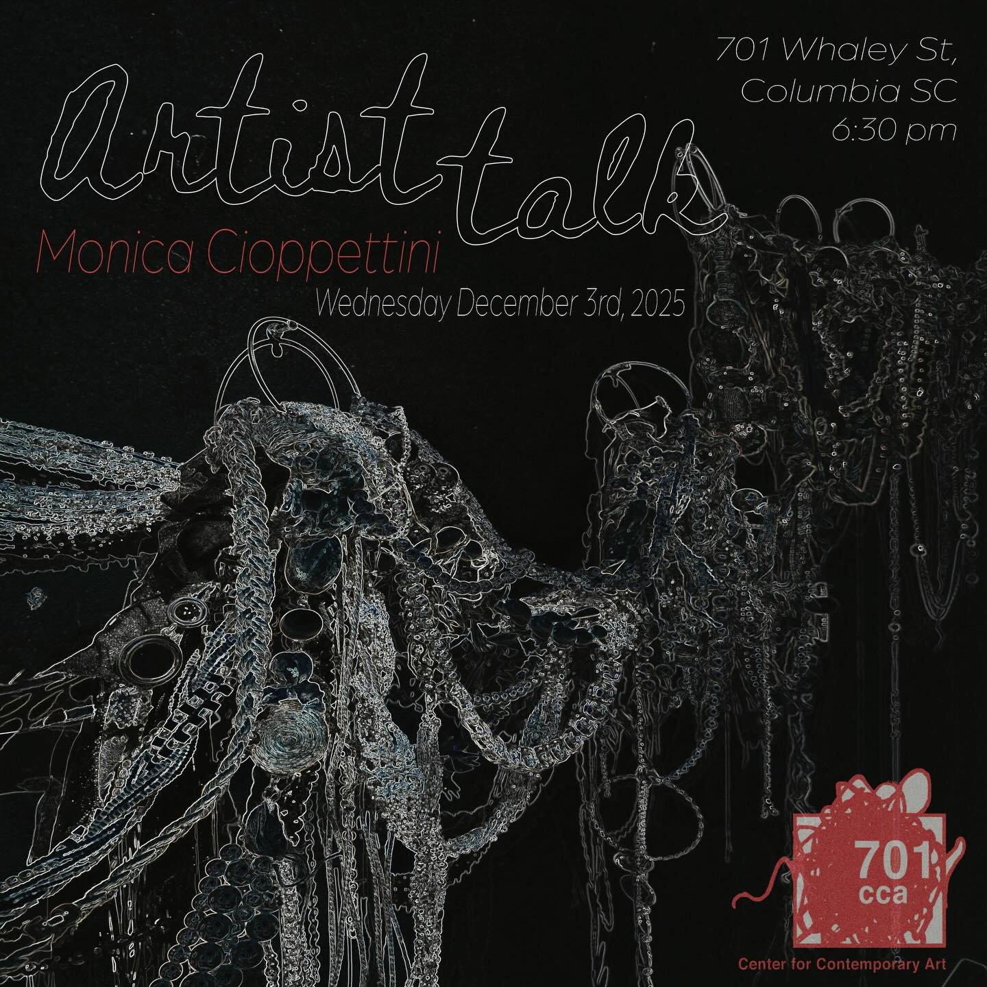 You&rsquo;re invited to my artist talk this Wednesday @701cca ✨ see you there #assemblageart #artisttalk #costumejewelry #mixedmedia