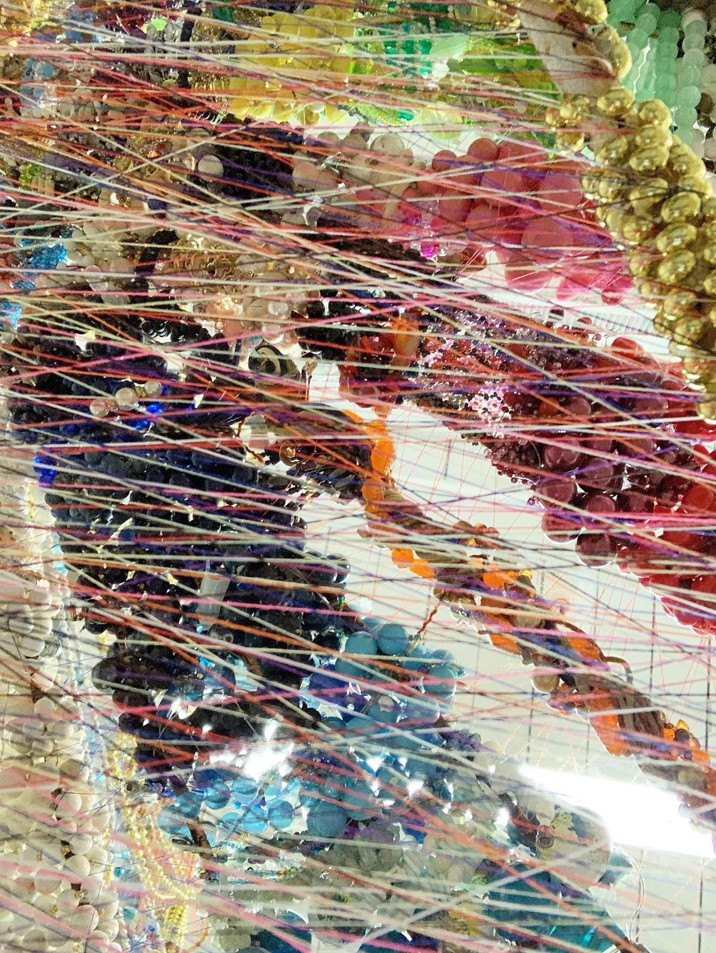 Closeup 👀 #installation #costumejewelry #beadsandbobbles