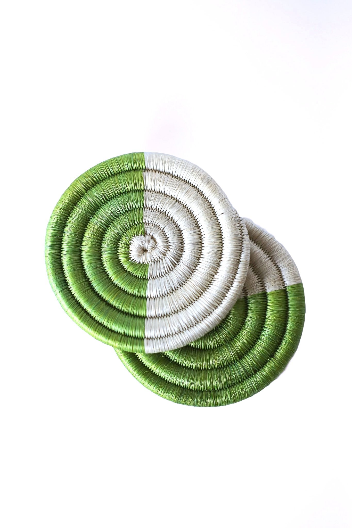 Sample- Limón Green Monserrate Woven Coaster (set of 2)