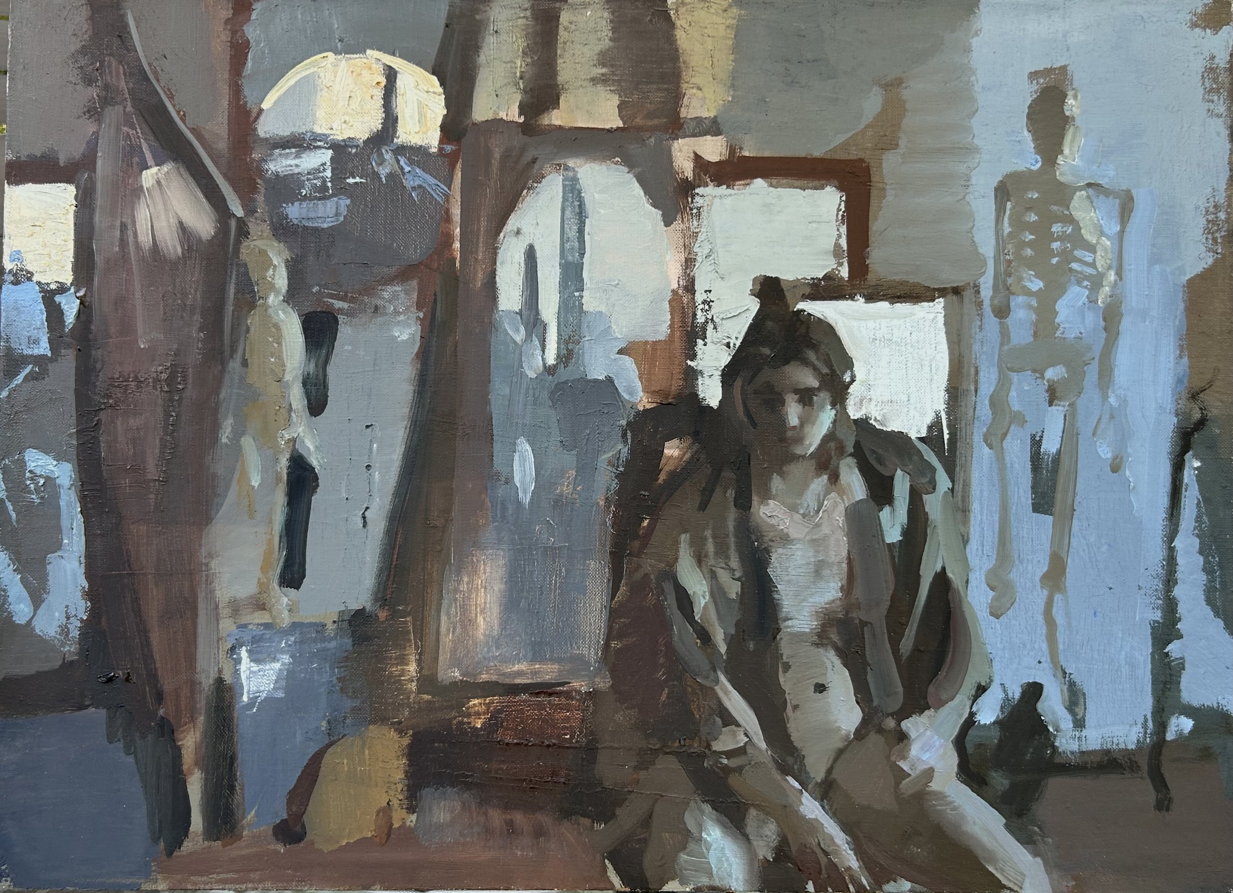 Untitled (Figure and Skeleton)