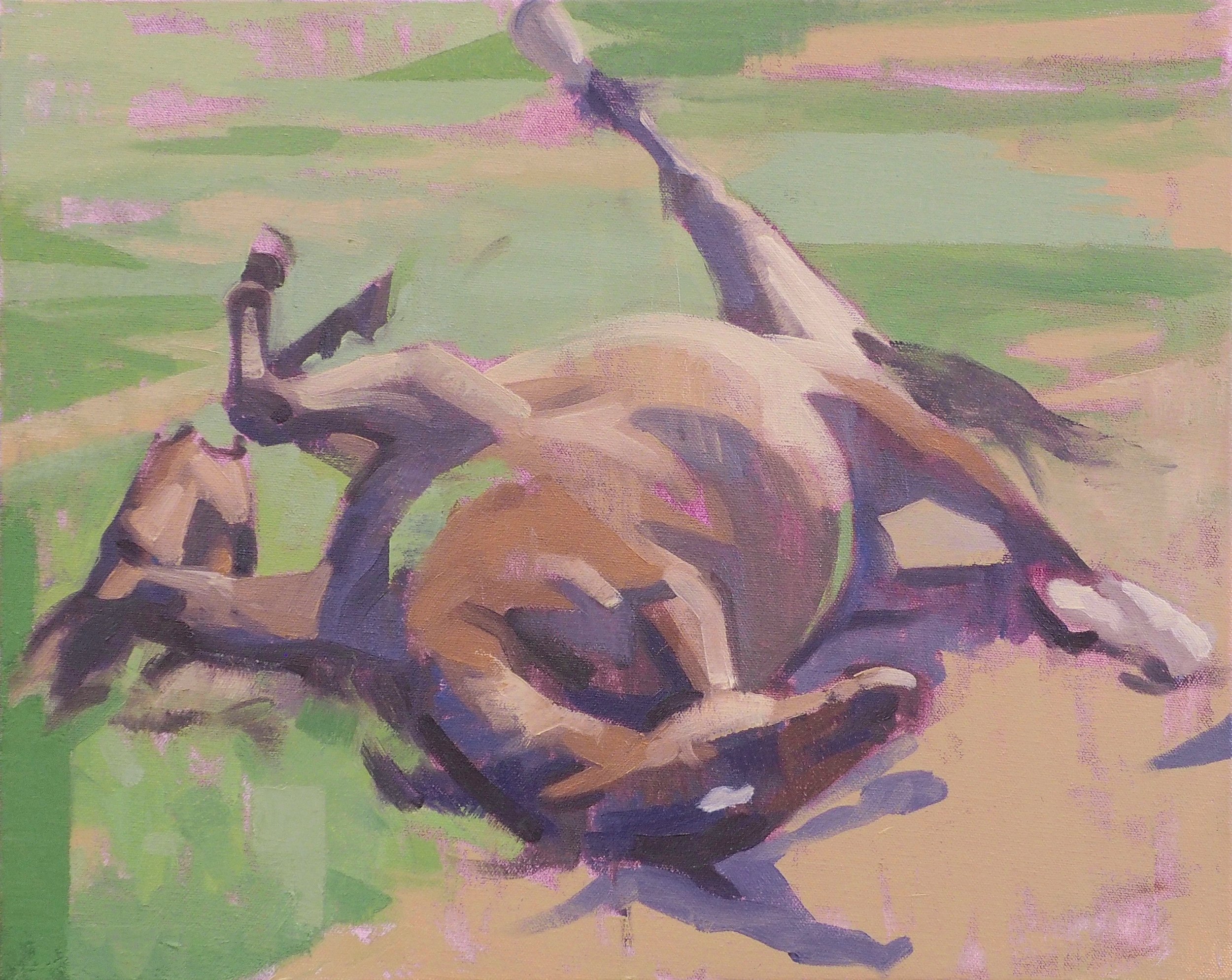 Horse Rolling in the Grass, 2026