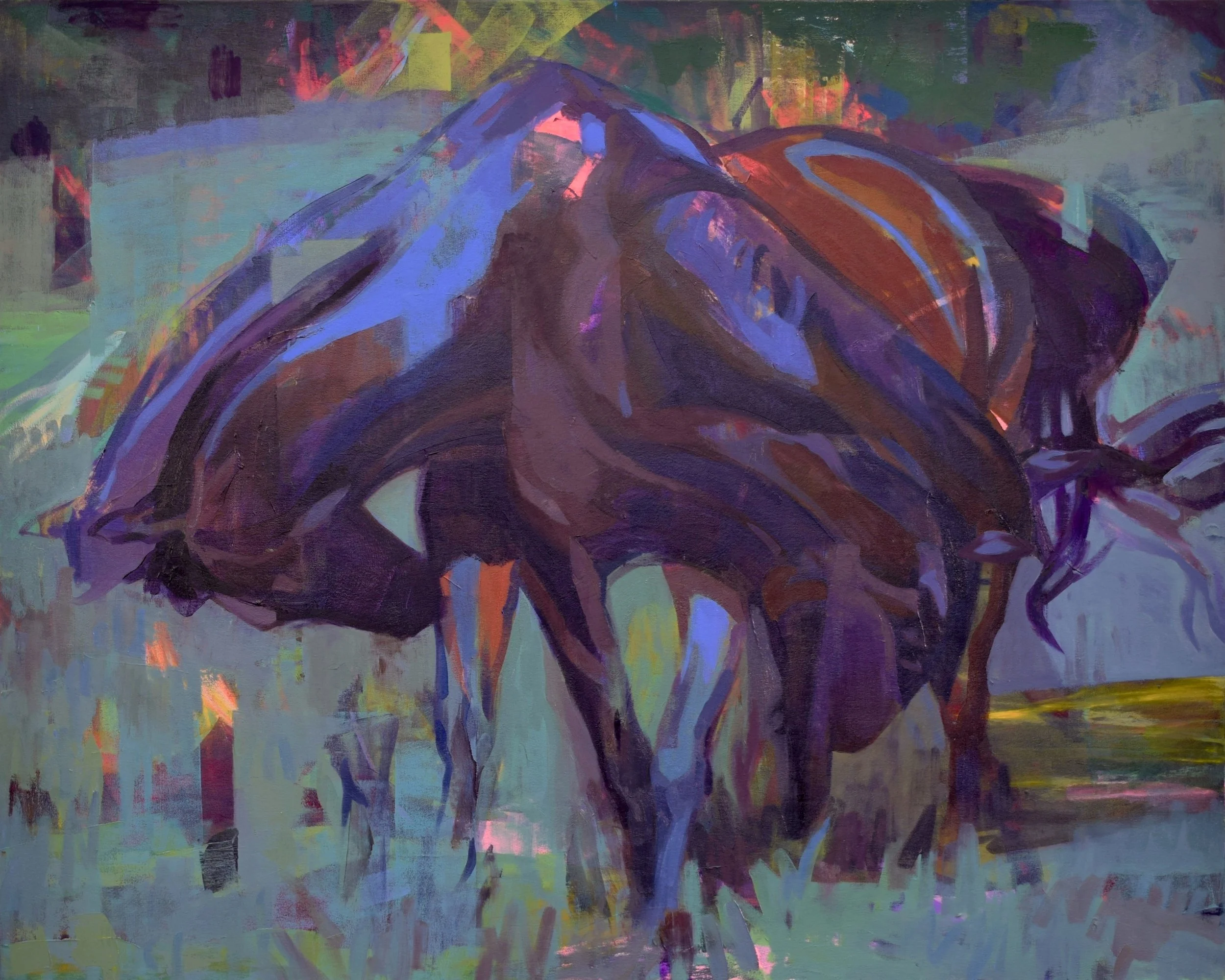 Horse with Blue and Yellow