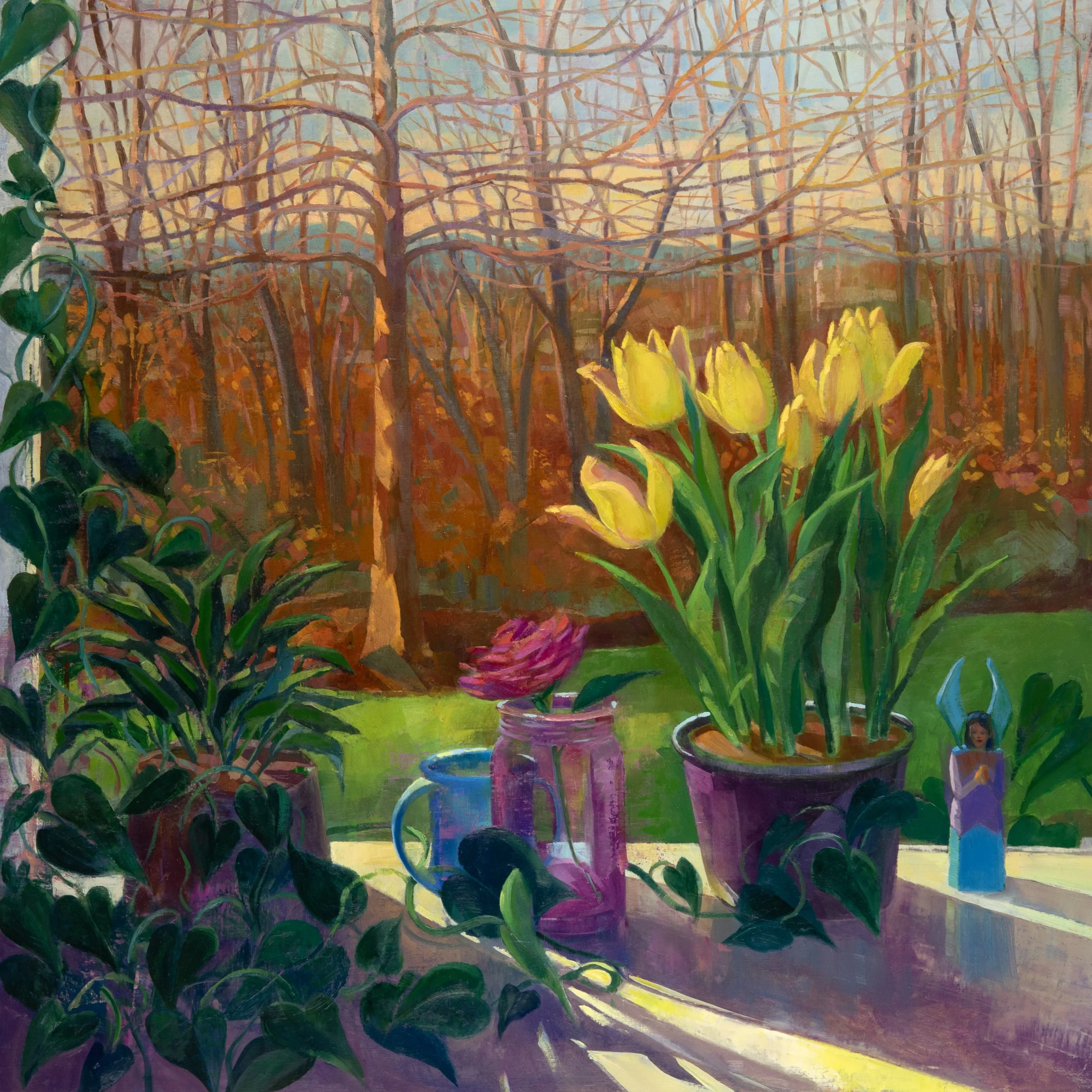 Yellow Tulips with Angel