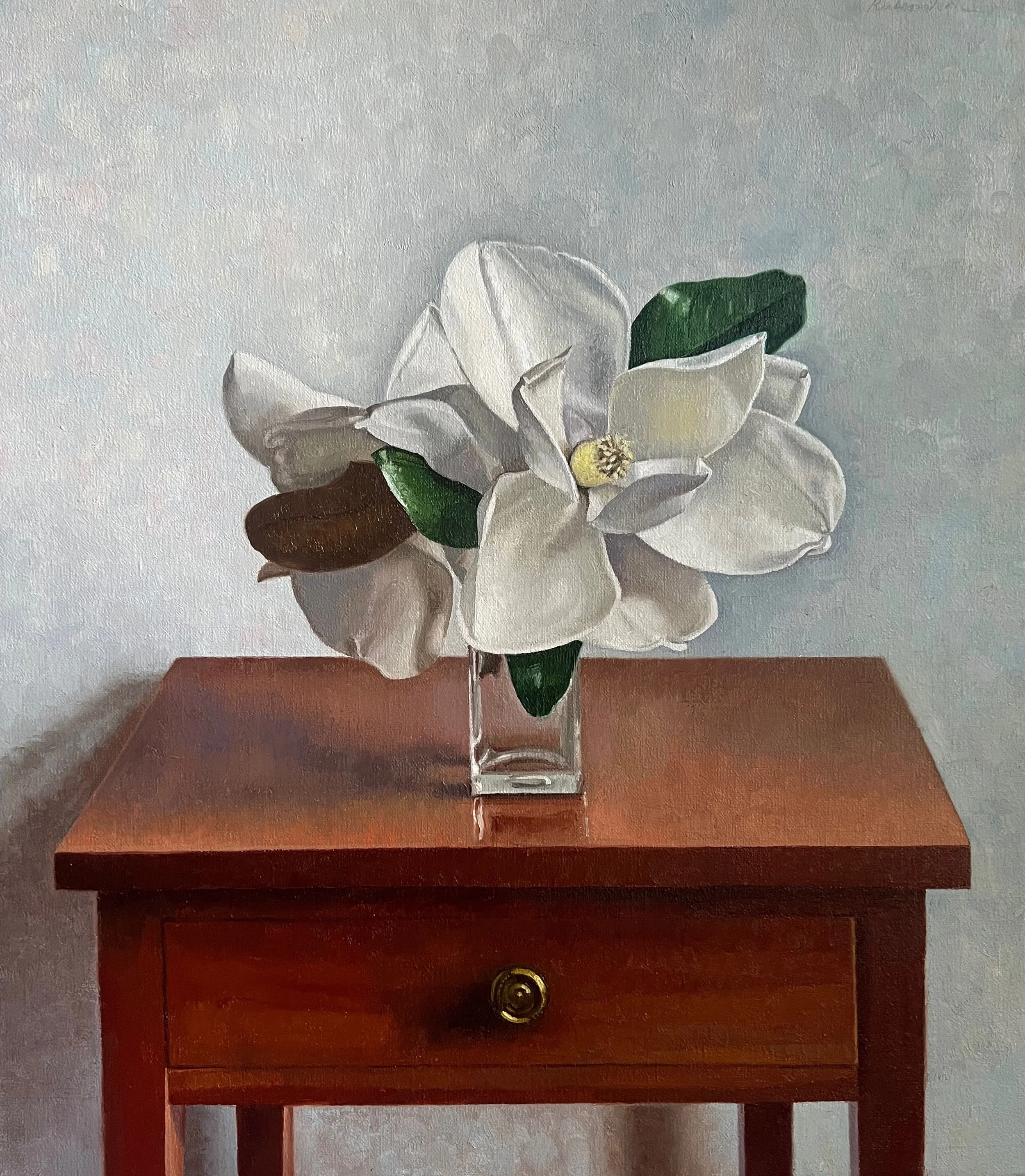 Magnolias on a Cherry Table II