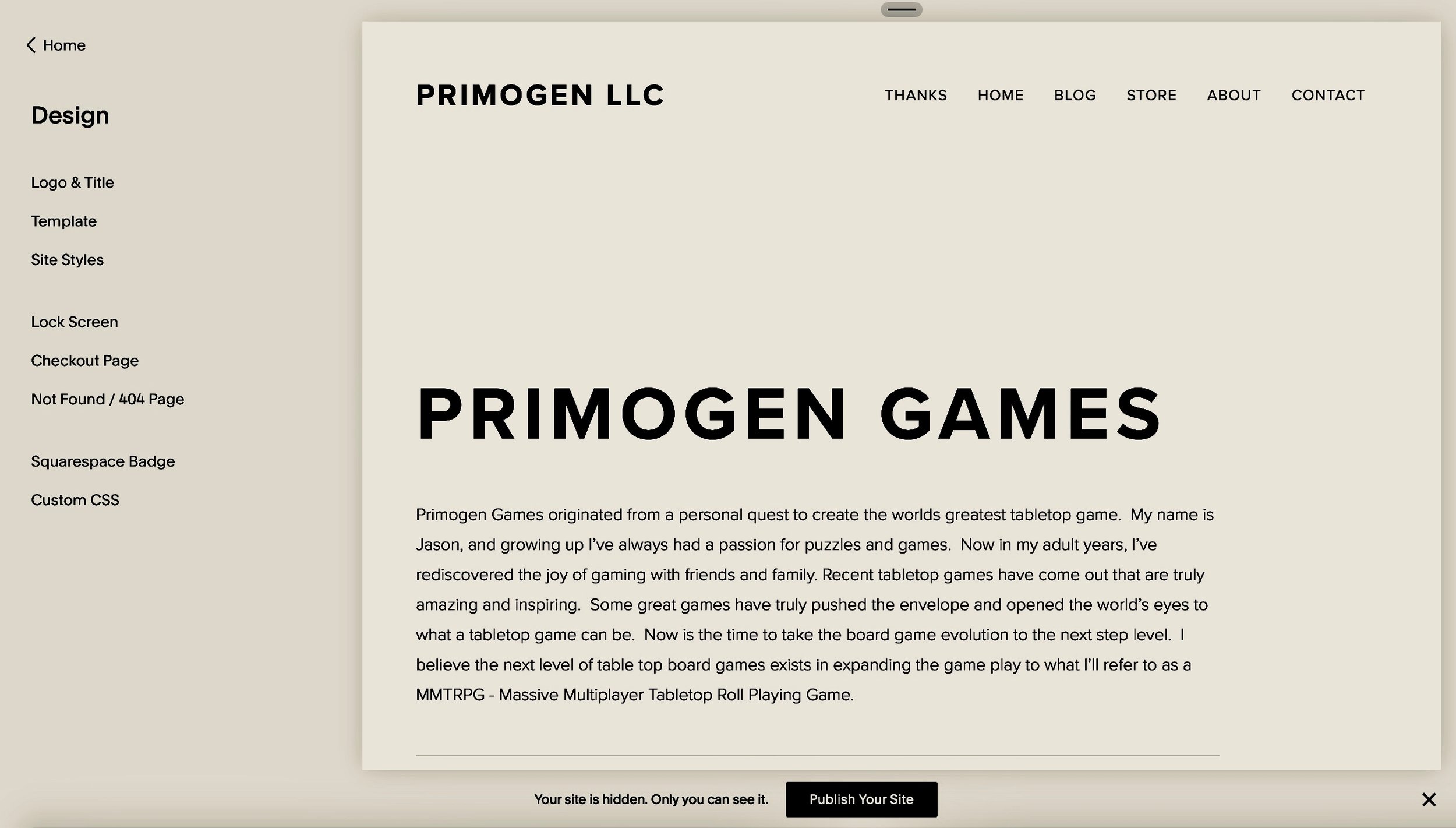 My First Blog