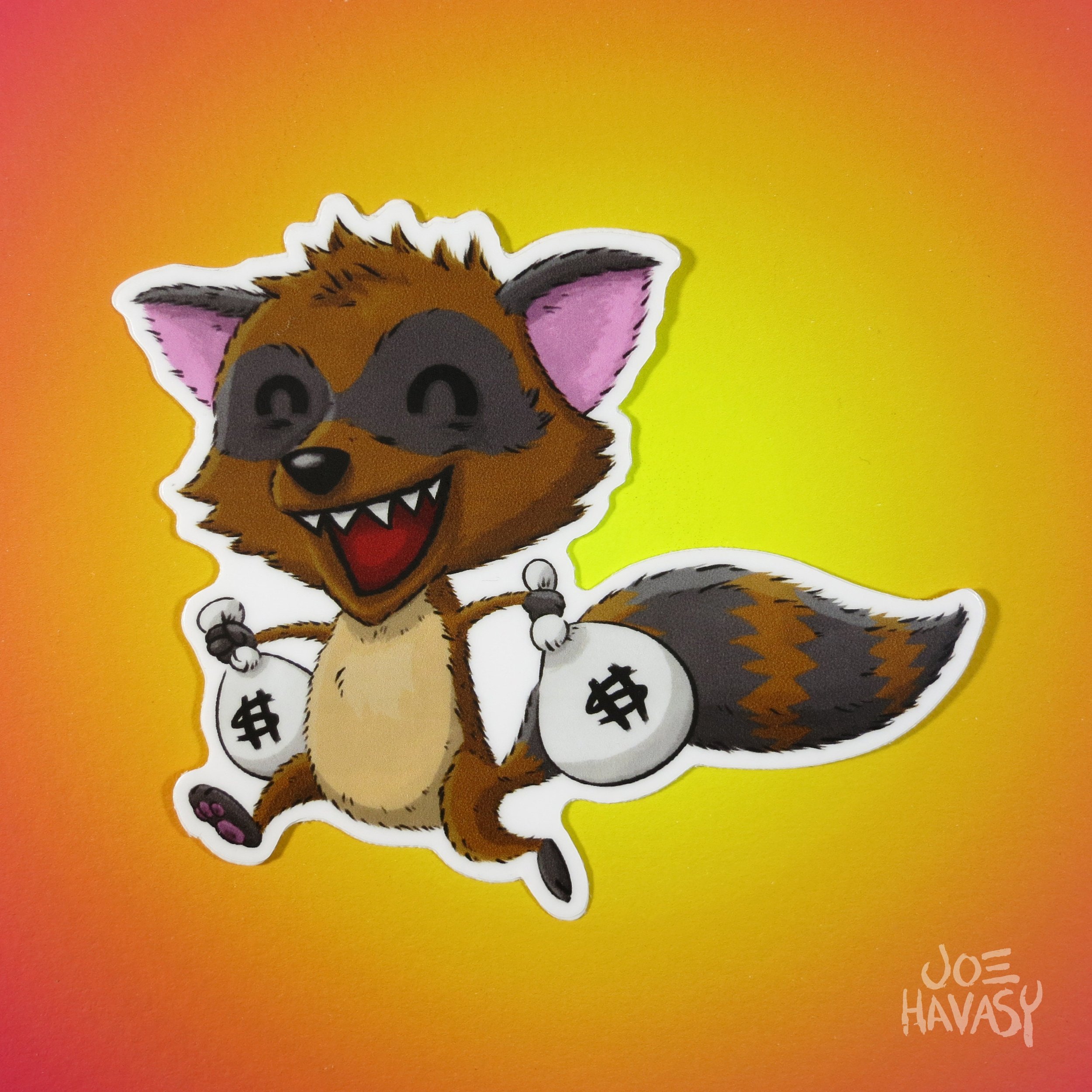 Raccoon Bandit Sticker