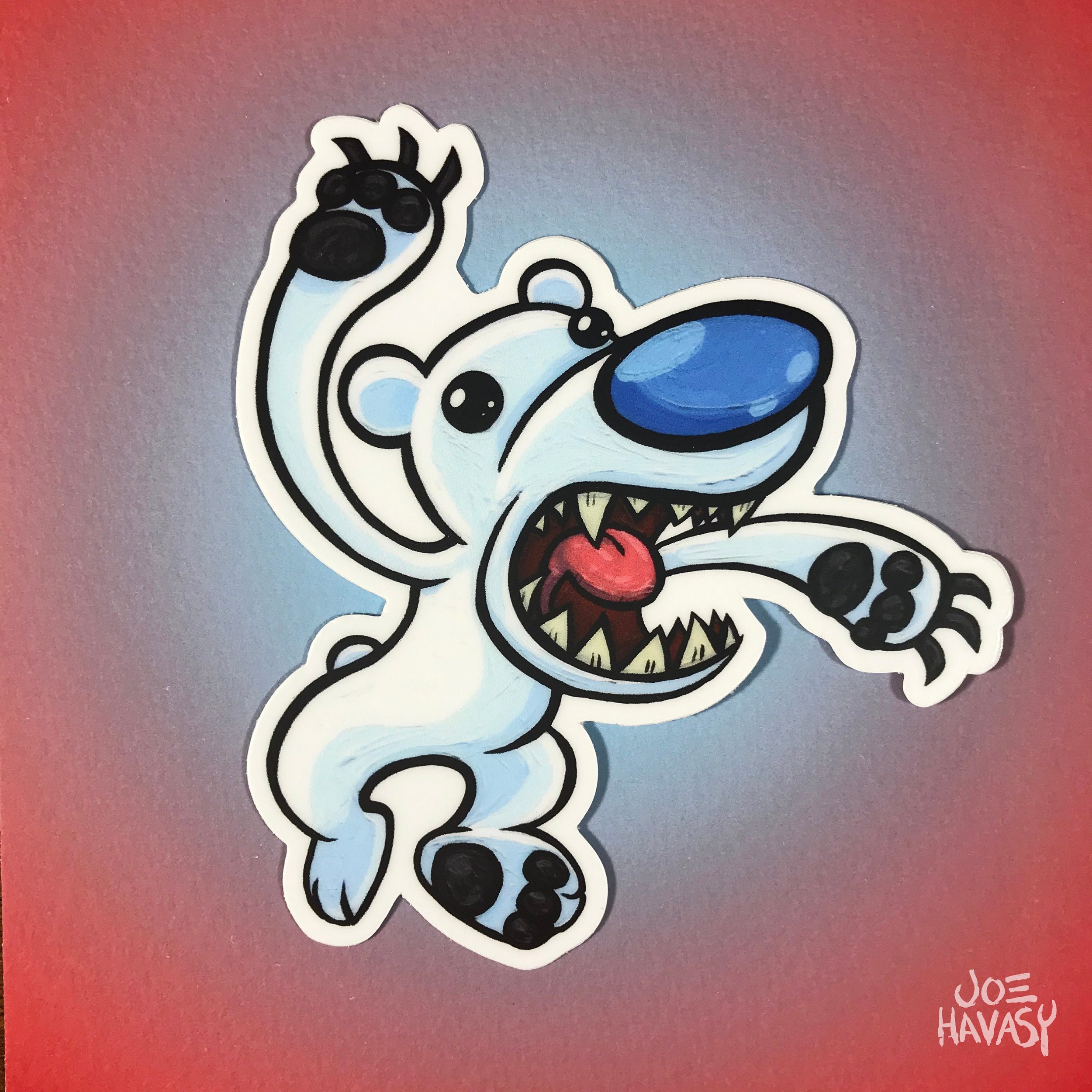 Polar Bear Attack Sticker