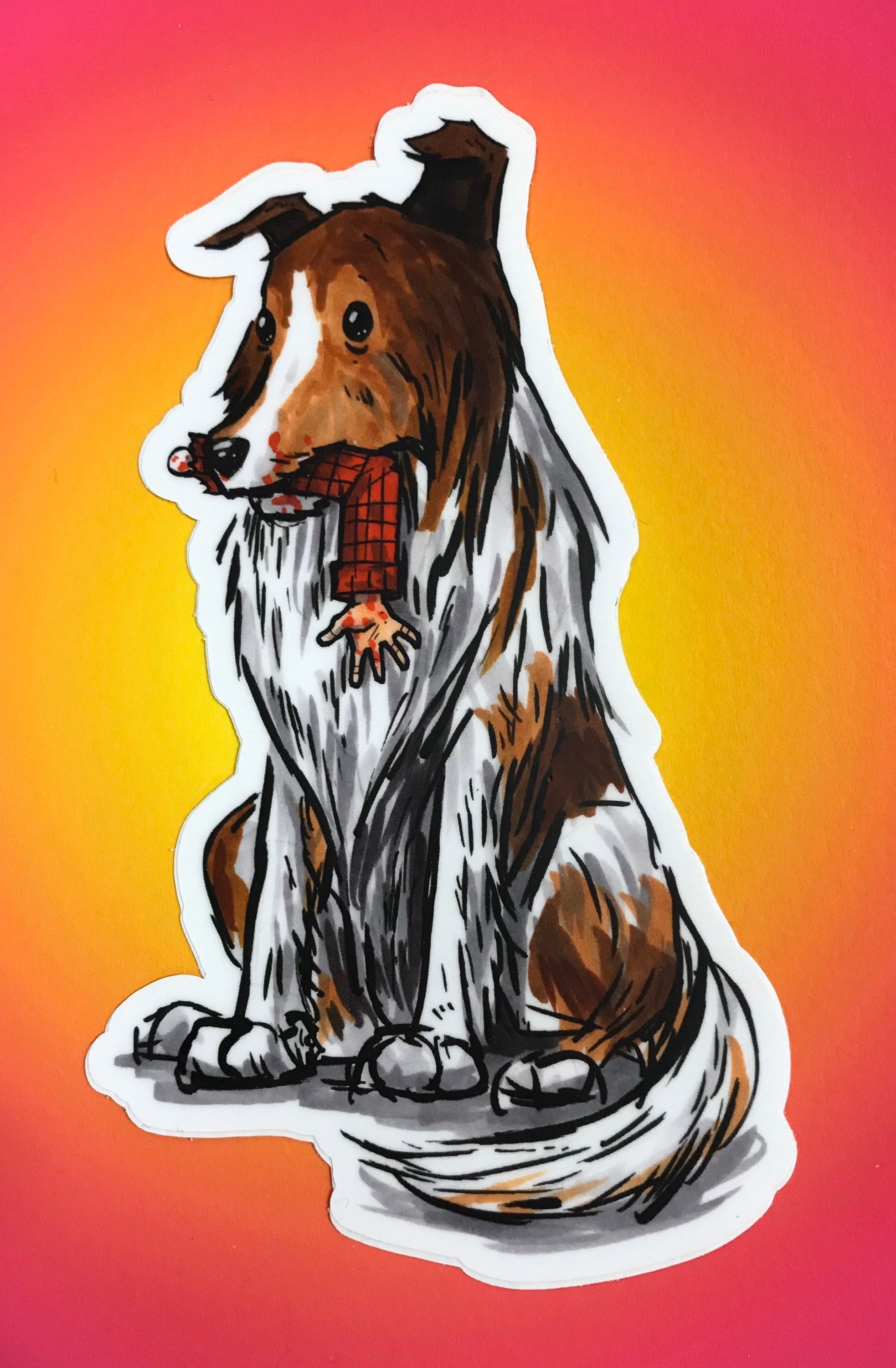 Send Help sticker Lassie