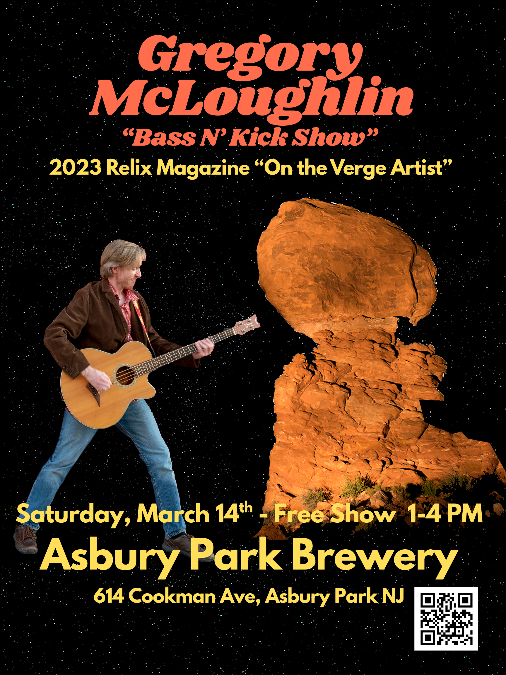 Gregory McLoughlin "Bass n' Kick Show" at the Asbury Park Brewery!