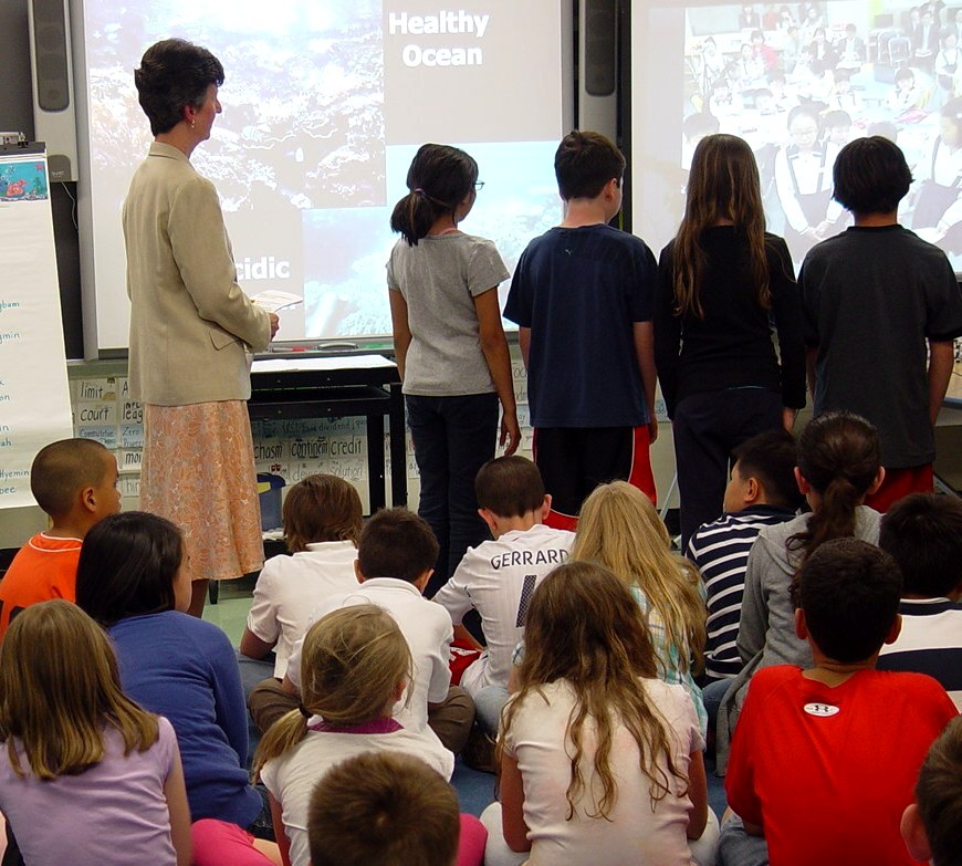 Implementing a Skyped lesson with American and South Korean classes.