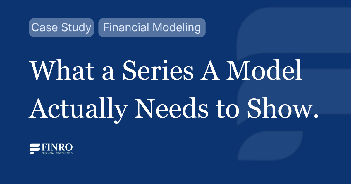 Startup Financial Model Case Study: Rebuilding a Complex B2B4C Model for Series A