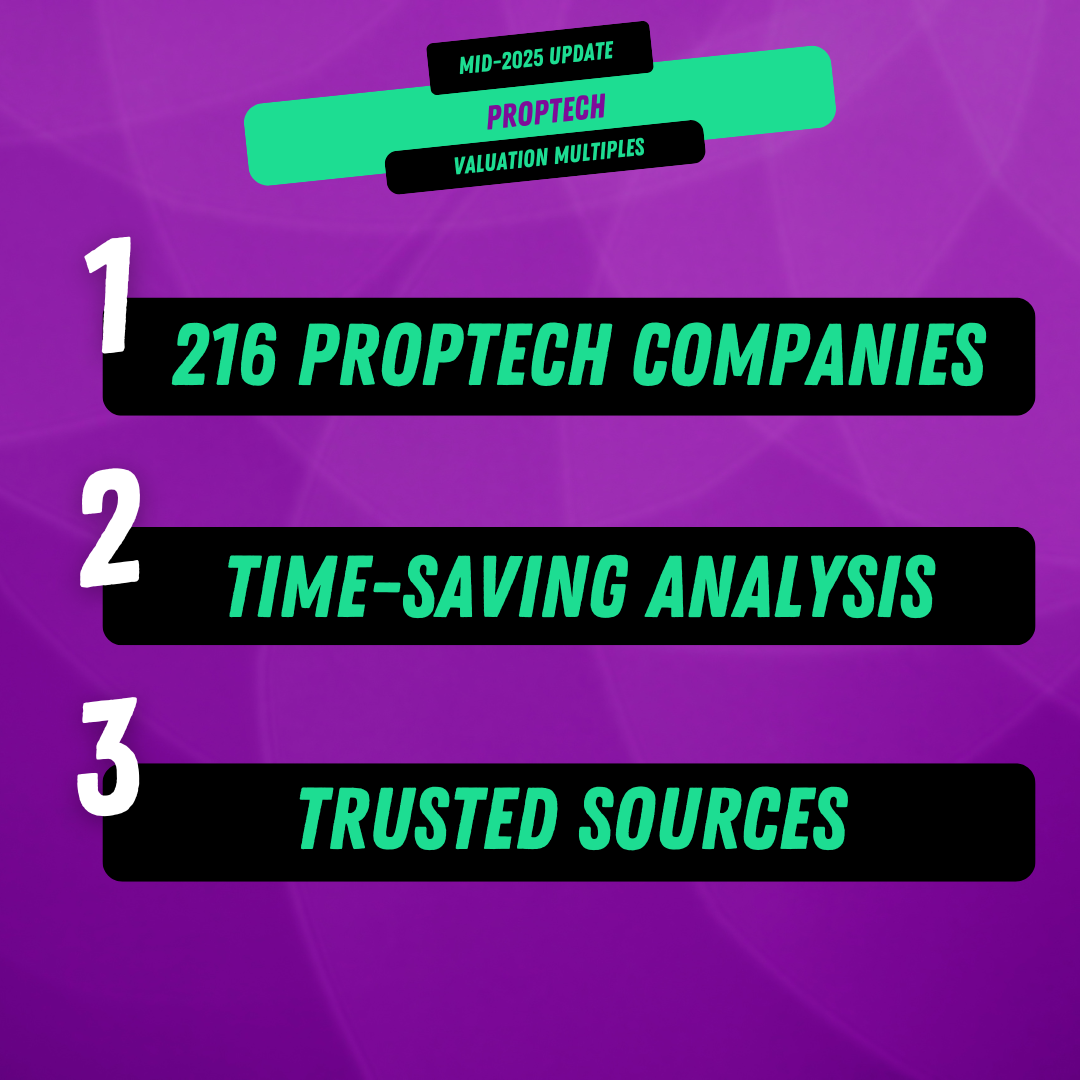 Proptech Valuation Multiples Database: Mid-2025 Update