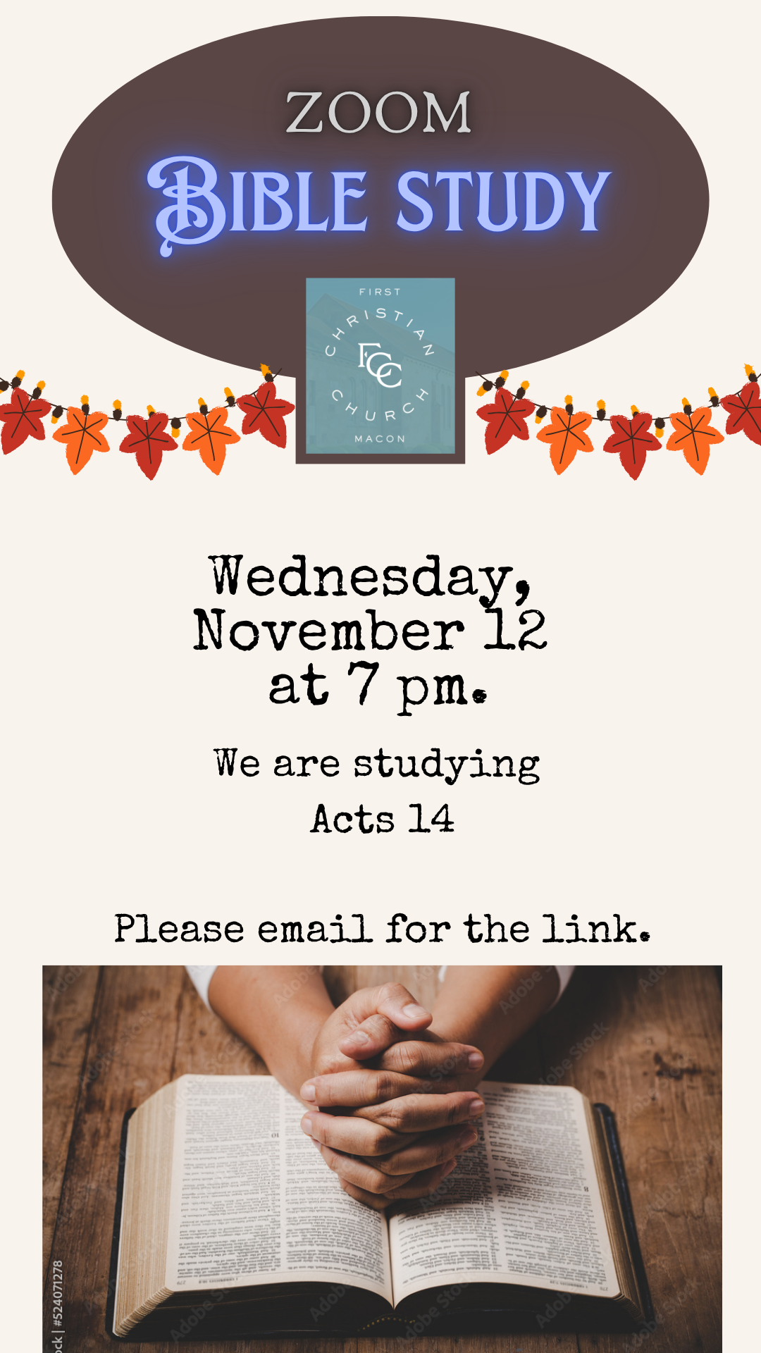 Zoom Bible Study   