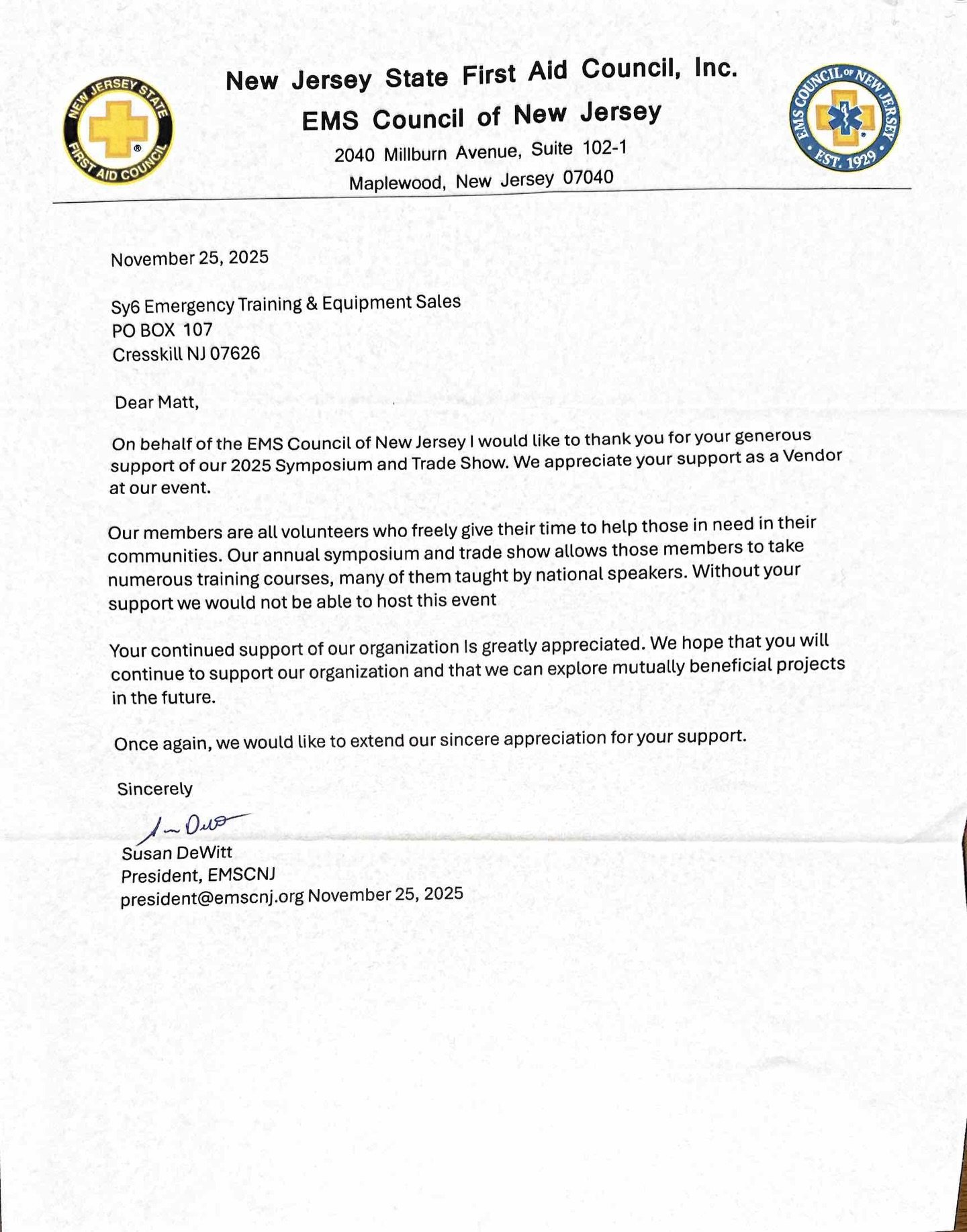 Thank you for having us! It was an honor being selected to teach our Bleeding Control program to a great group of NJ&rsquo;s frontline EMTs! 💪 🩸 🙏