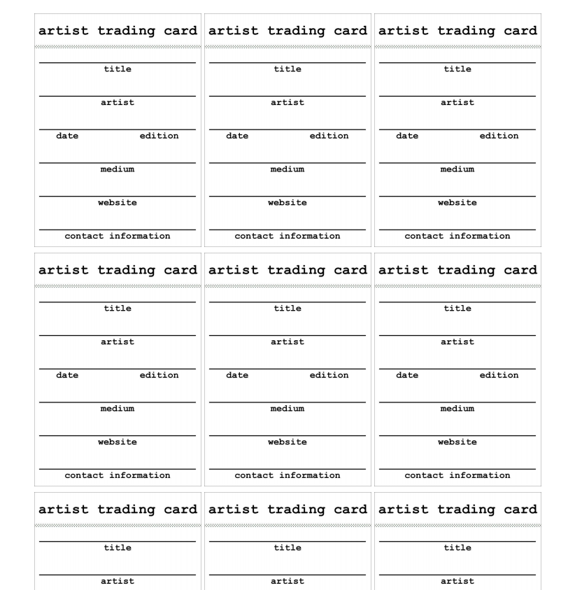 Digital Download: Artist Trading Card (ATC) Printable Background —  Glimmerbug Handmade Art
