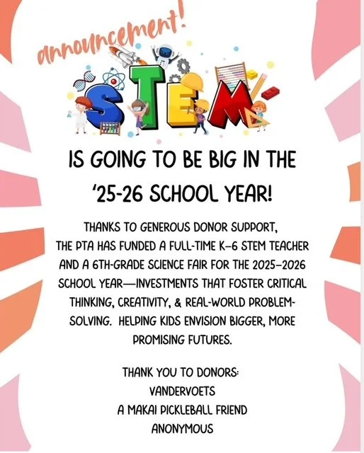 Exciting Things Happening this 25-26 School Year at Hanalei School