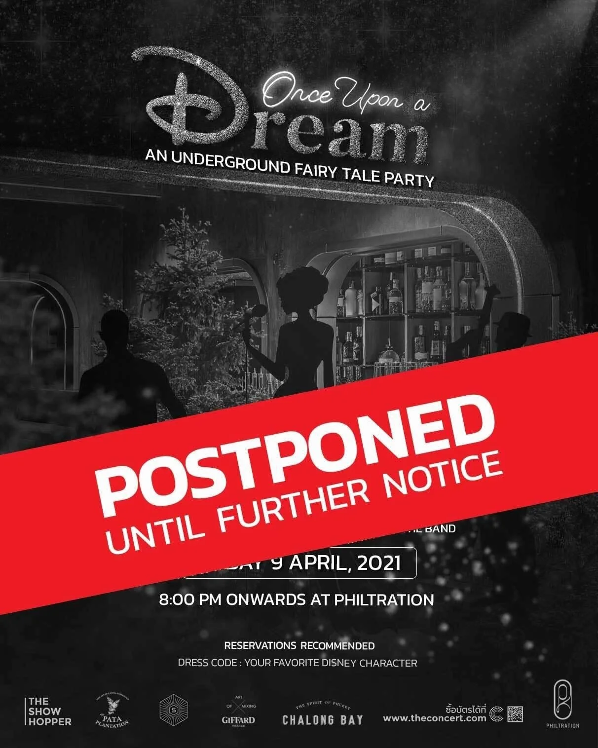 ประกาศเลื่อนงาน ‘ONCE UPON A DREAM: An Underground Fairy Tale Party’