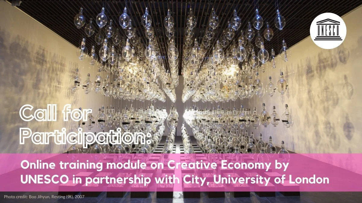 Call for Participation: Online training module on Creative Economy by UNESCO in partnership with City, University of London