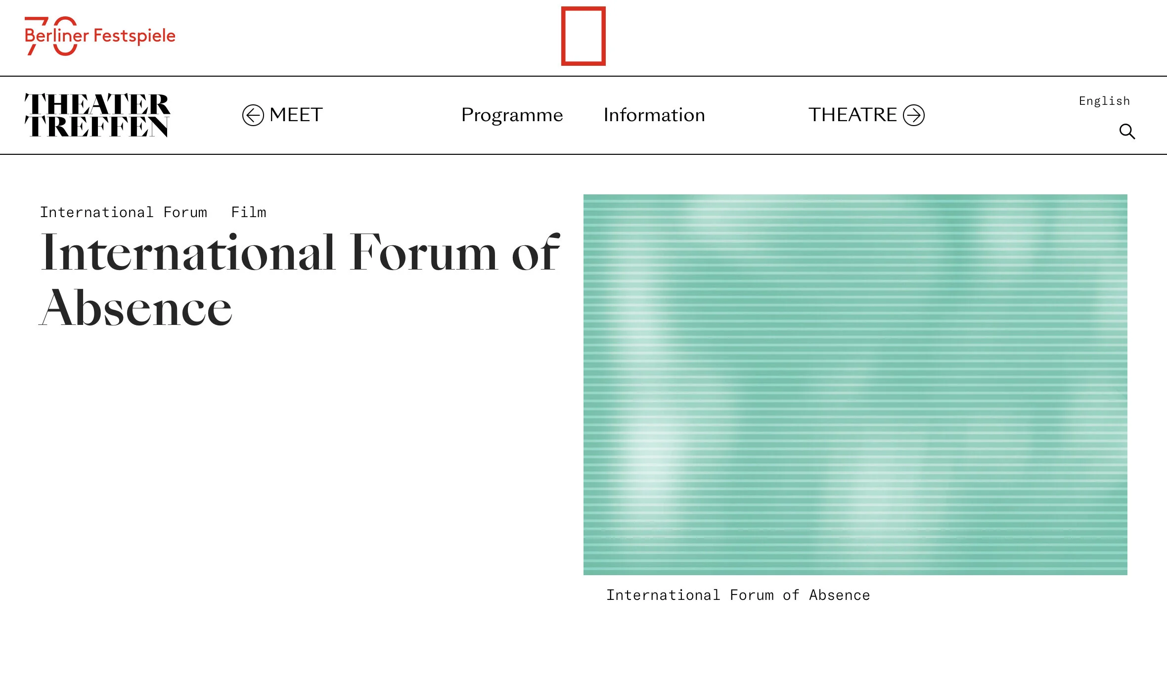 International Forum : Film International Forum of Absence