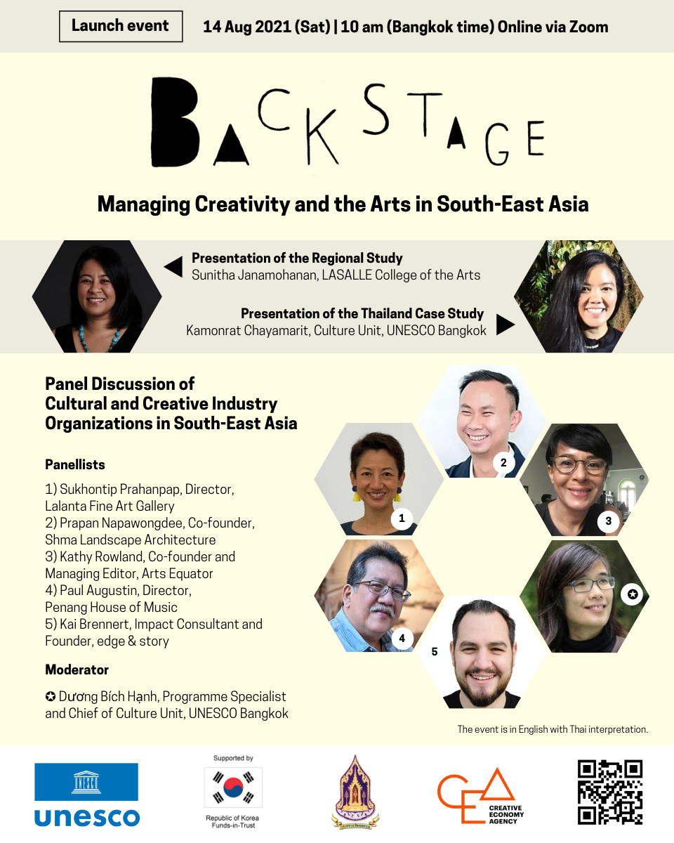Backstage By UNESCO Bangkok, Thailand's Ministry of Culture and Creative Economy Agency (Public Organization)