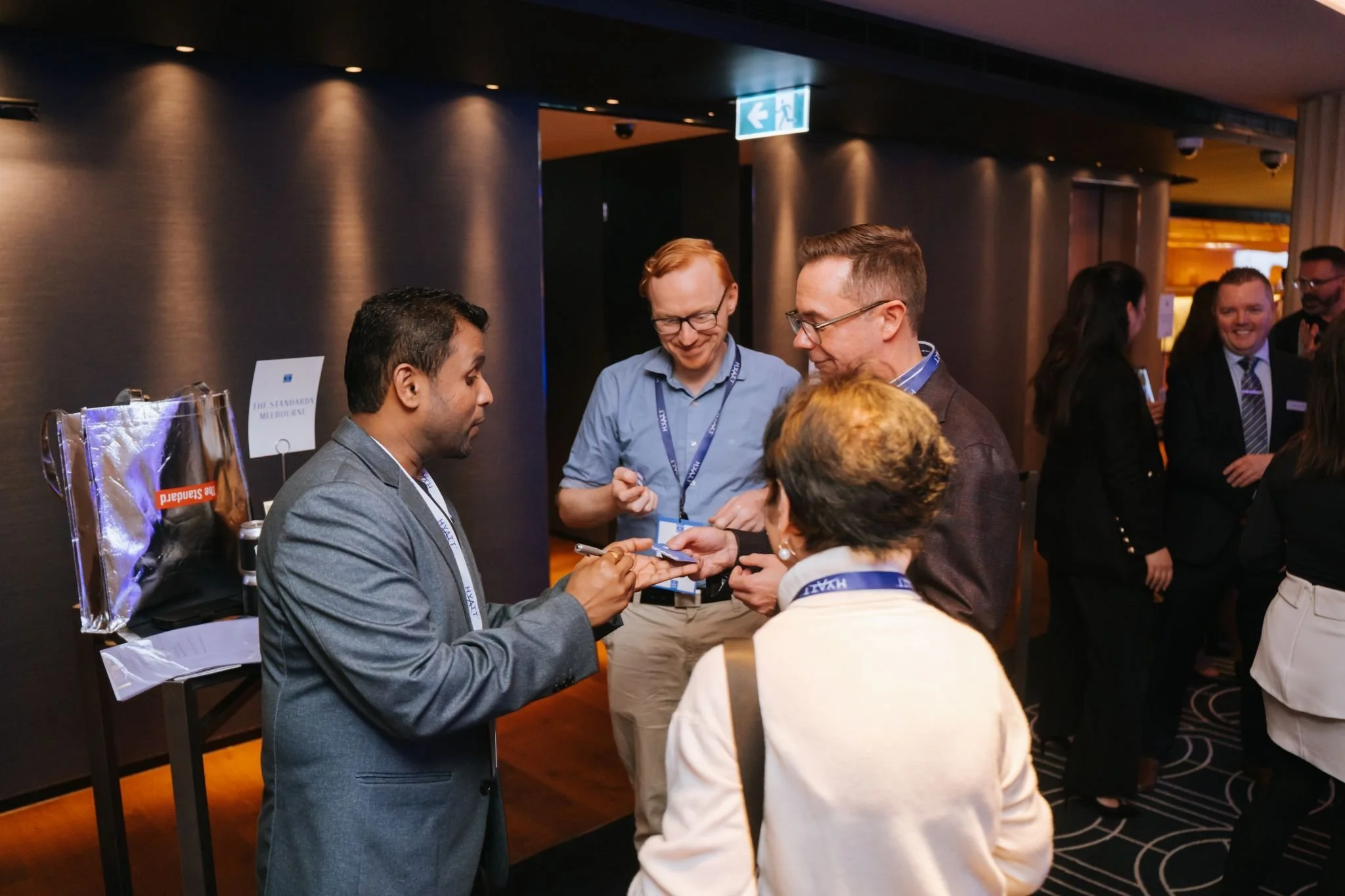 Guests chatting