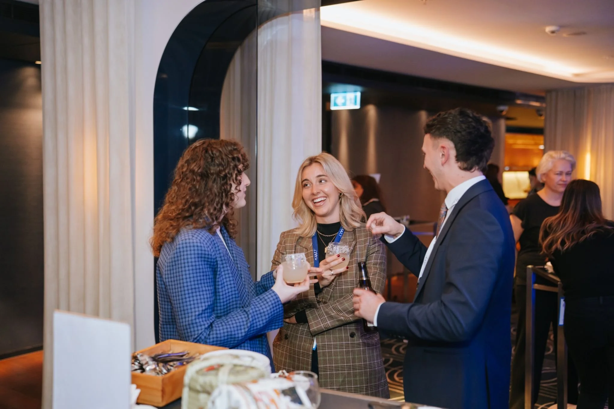 Guests with cocktails