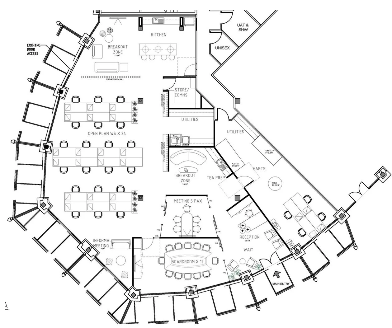 LJ Hooker Commercial Perth Office - concept images