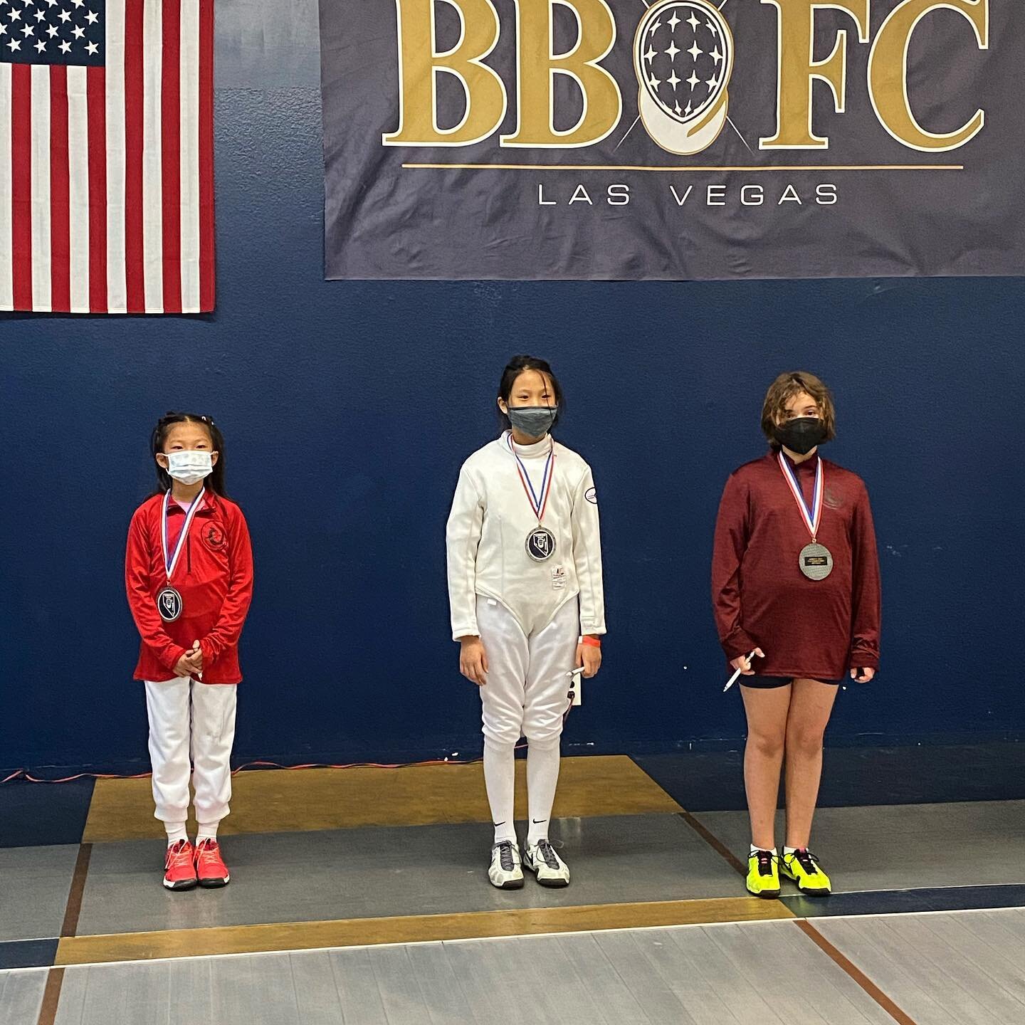 For the final event this weekend, we&rsquo;ve got two of our brand new LVFA fencers on the podium! Wonderful job ladies, you&rsquo;ve worked hard and earned it! 🥳 #fencing #epee #youthsports #vegas