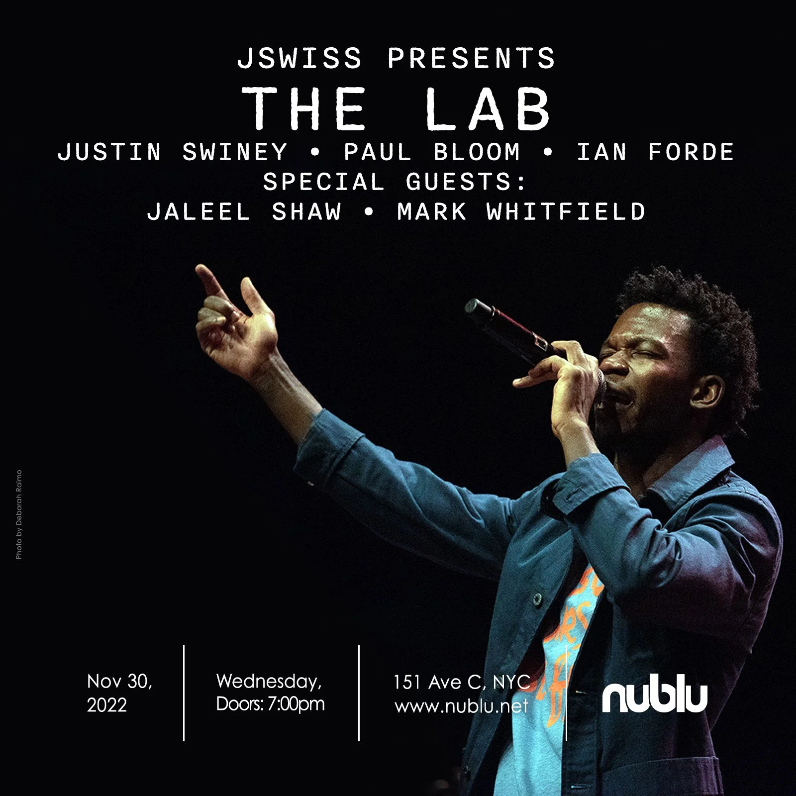 JSWISS Presents: The Lab (f. Mark Whitfield &amp; Jaleel Shaw)
