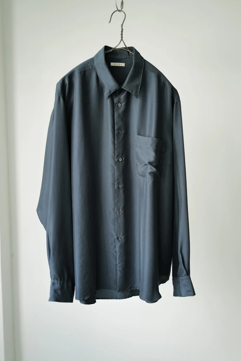 heugn ノンカラーシャツ HEUGN（ユーゲン）Alan コットンポプリンストライプレギュラー