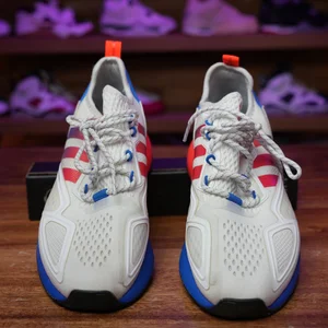 s♡ Adidas ZX 2K Boost White Solar Red Blue — 2WILD's Closet