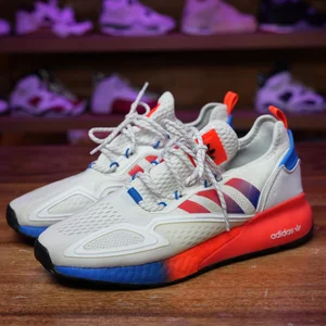 J★A Adidas ZX 2K Boost White Solar Red Blue — 2WILD's Closet