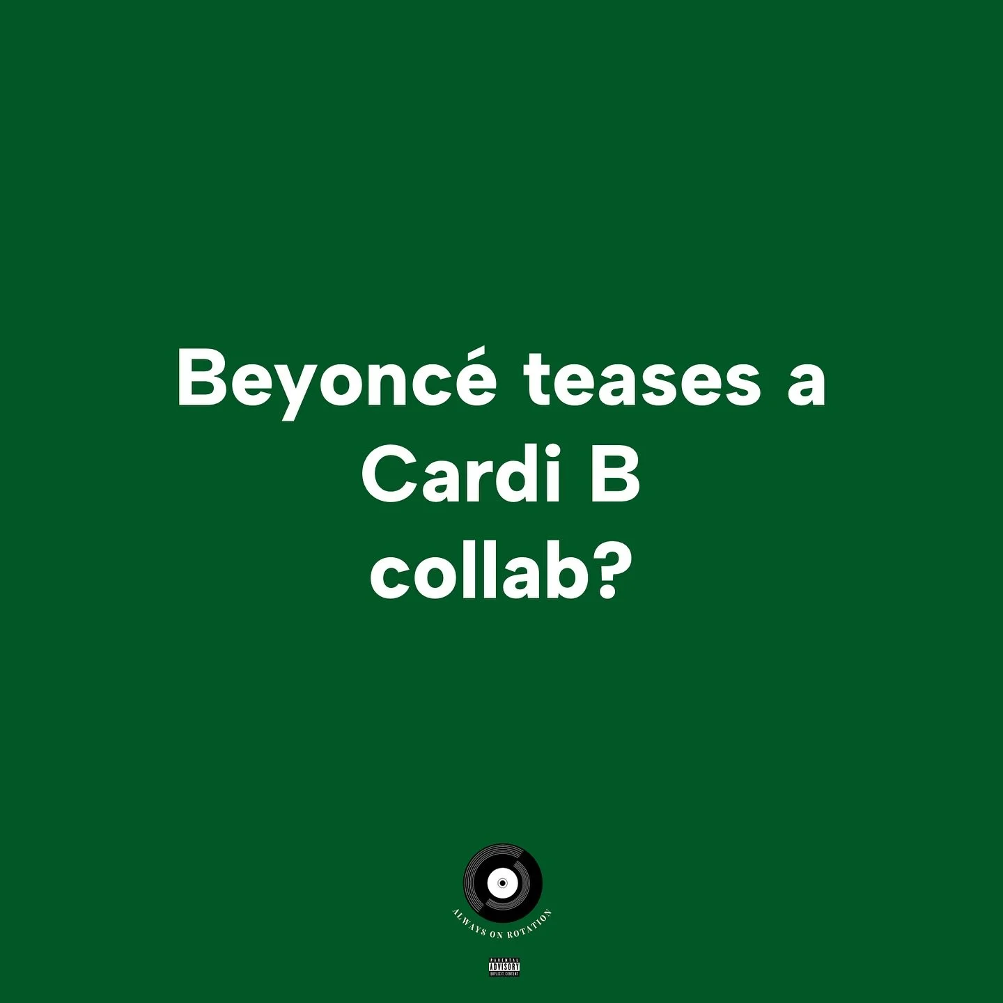 I also peep the &ldquo;Ego&rdquo; reference in the caption 👀📀 #alwaysonrotation #amithedrama #beyonce #cardib #musicnews