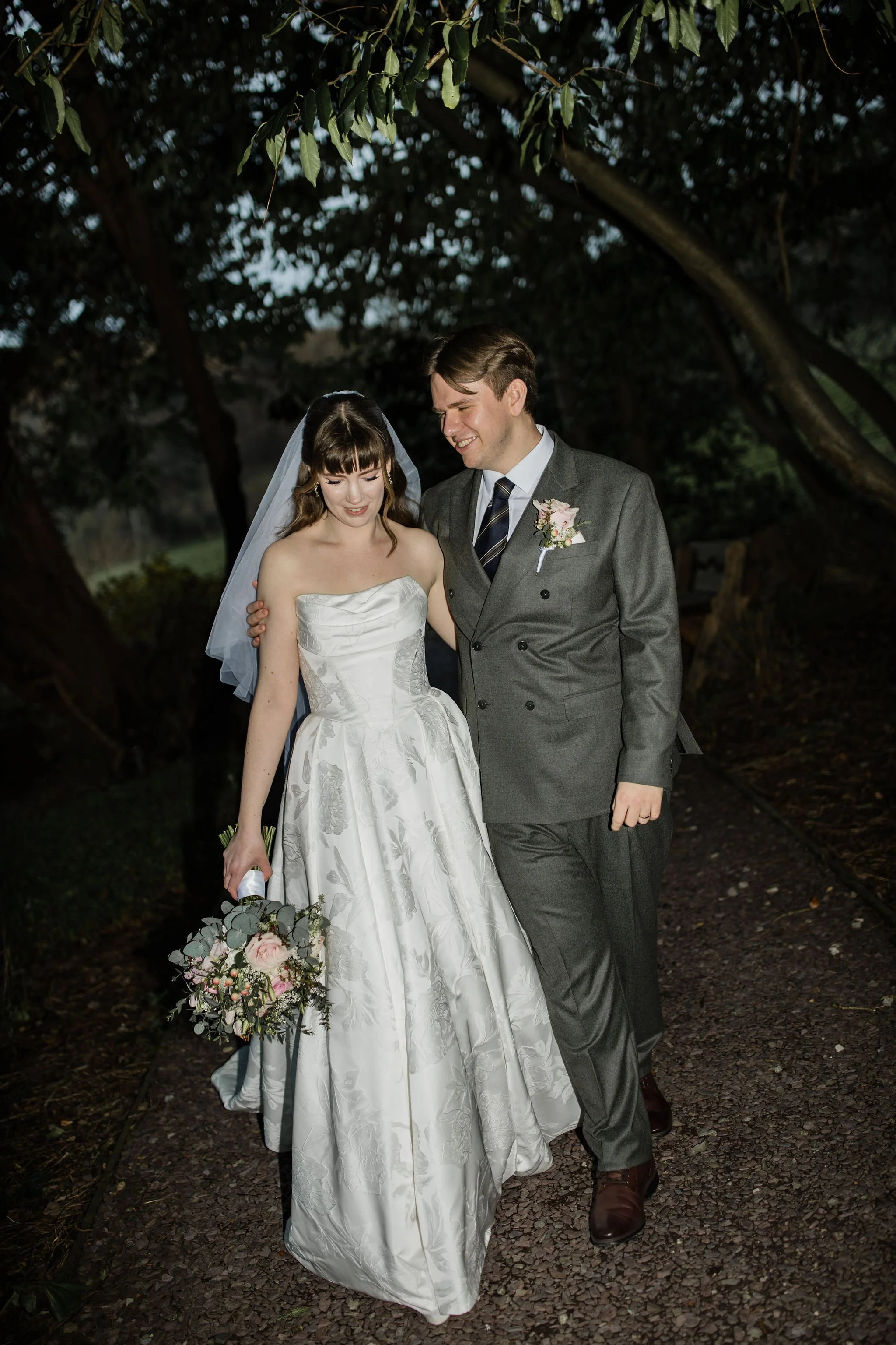 Editorial style wedding photograph, taken by a relaxed, natural and authentic photographer at Tyn Dwr Hall in LLangollen