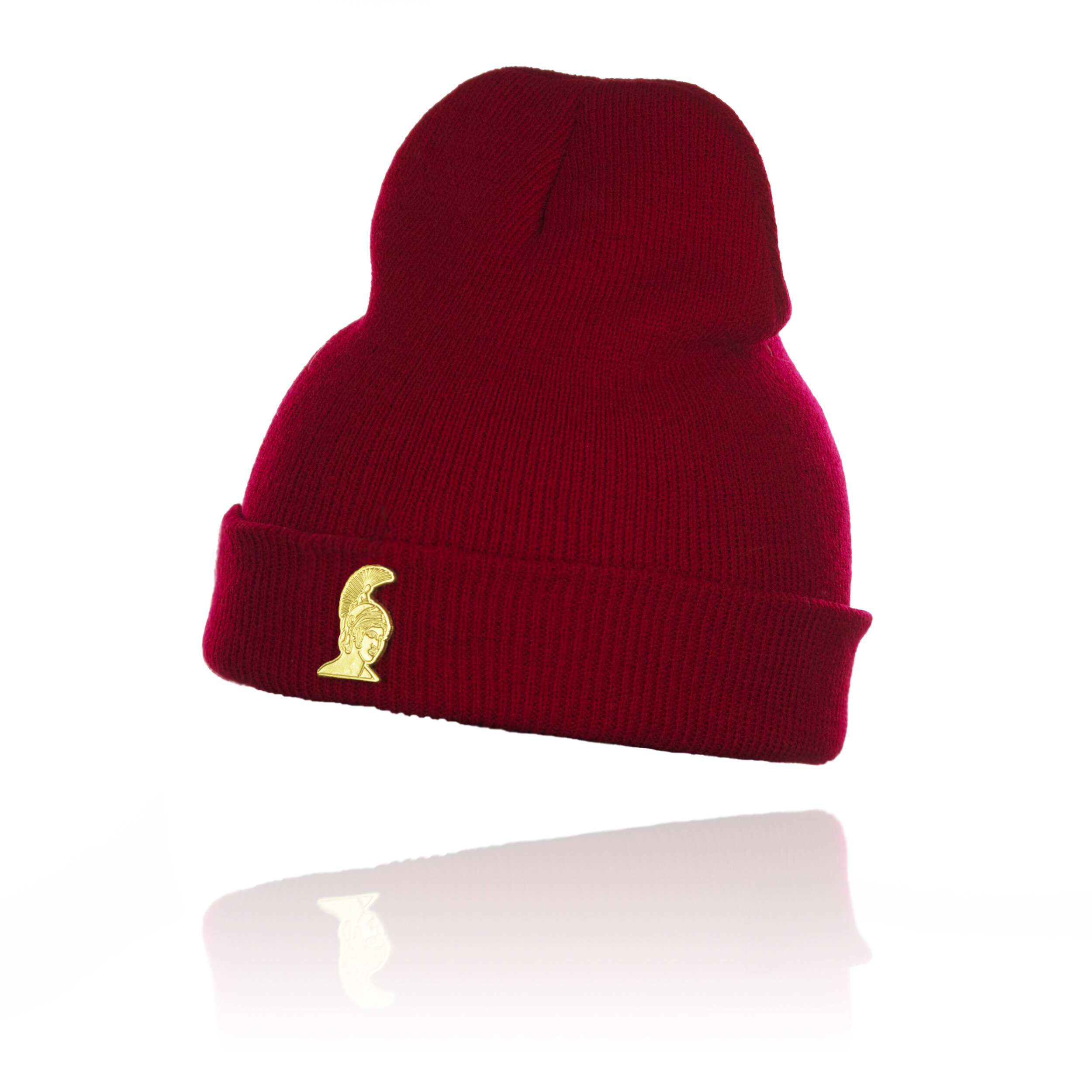 Red plain edition beanie hatt 2.jpg
