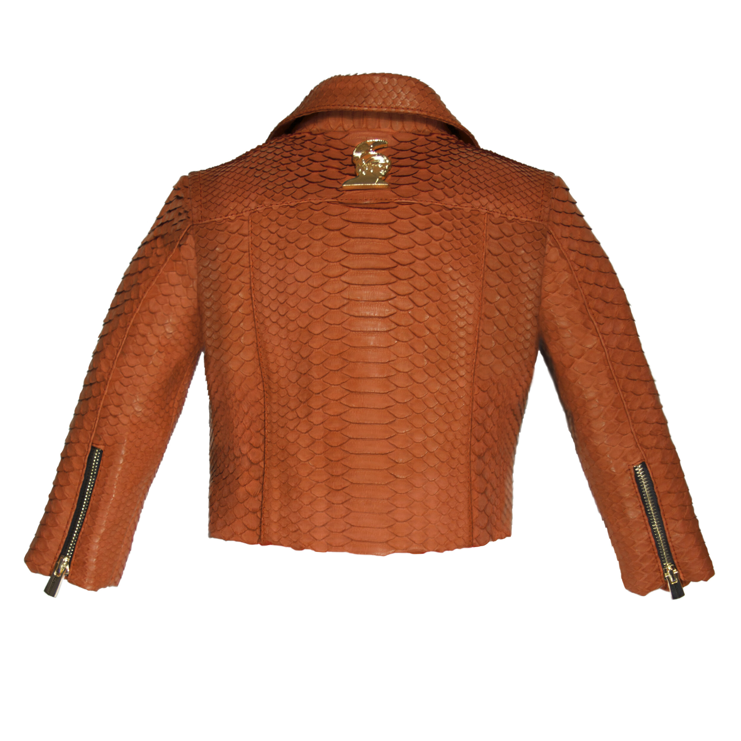 Klaverweide Baby biker jacket Orange Python 4.jpg