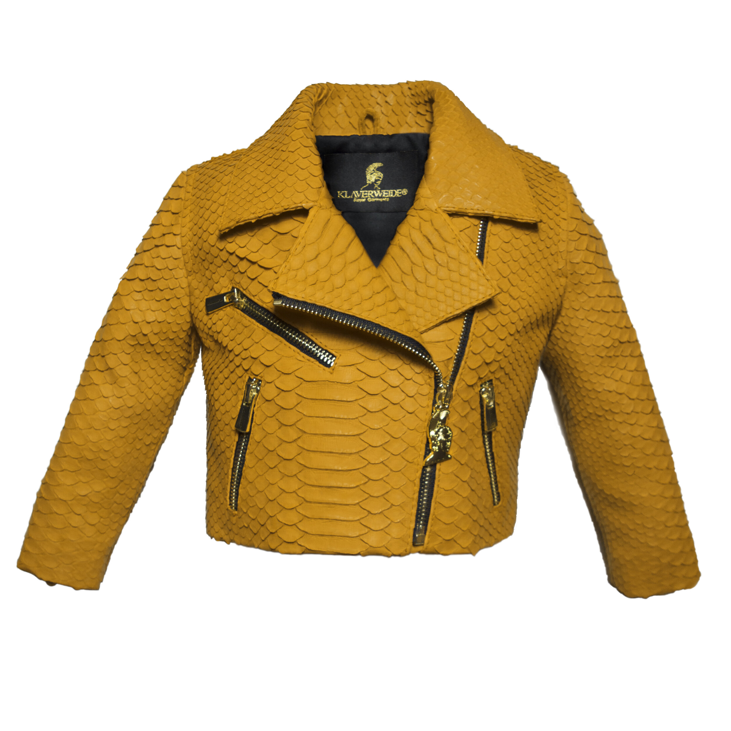 Klaverweide Baby biker jacket Yellow Python 1.jpg