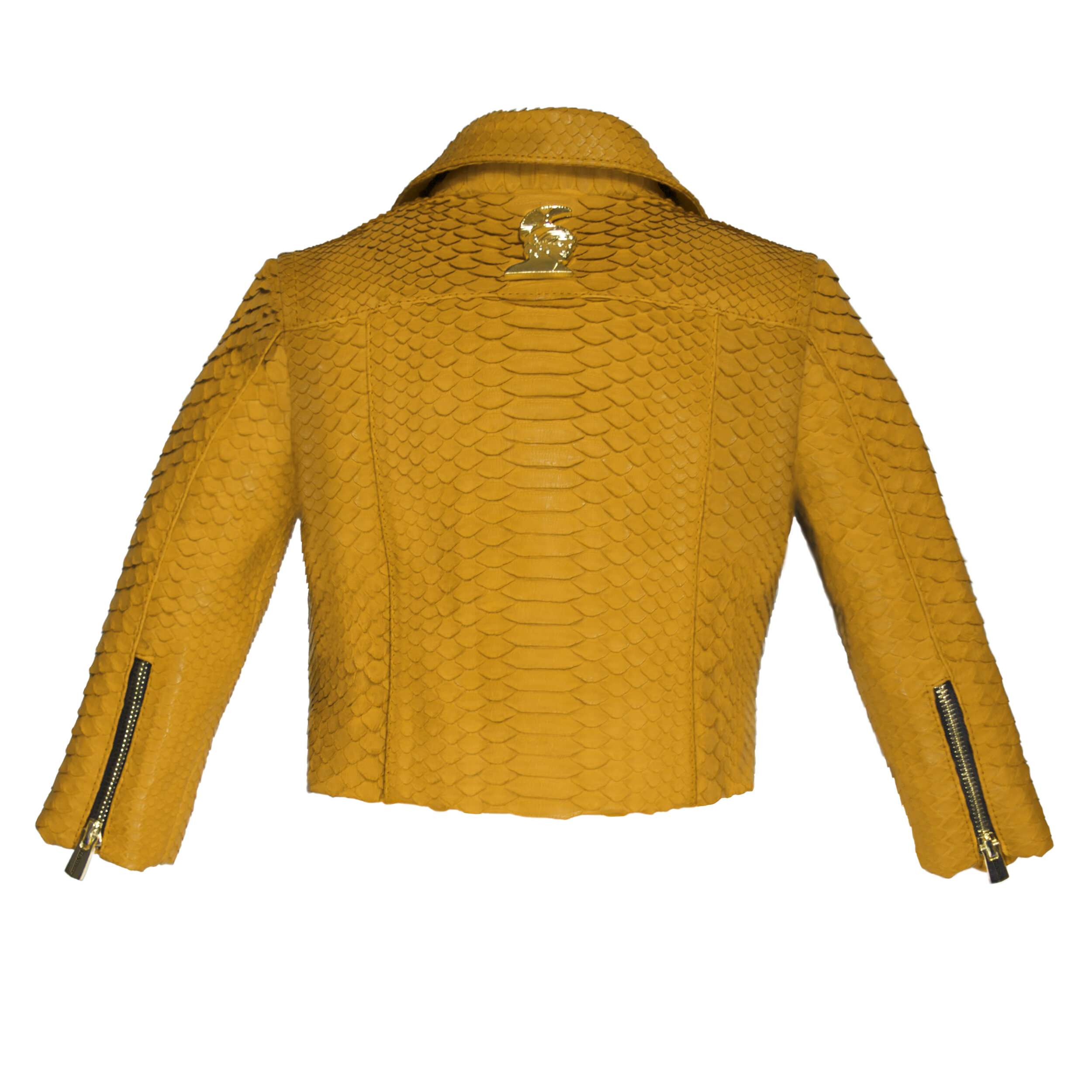 Klaverweide Baby biker jacket Yellow Python 4.jpg