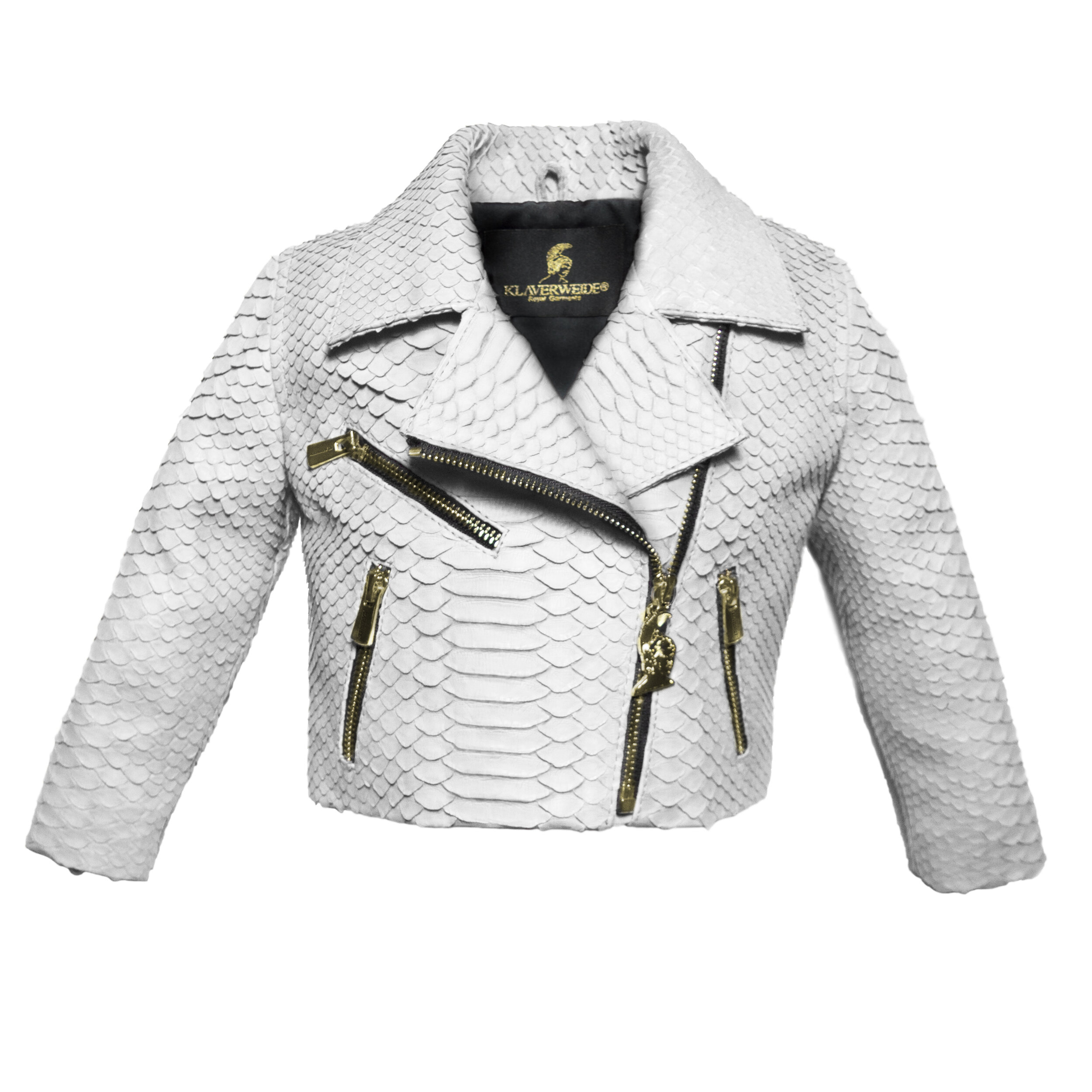 Klaverweide Baby Biker Jacket White Python 1.jpg