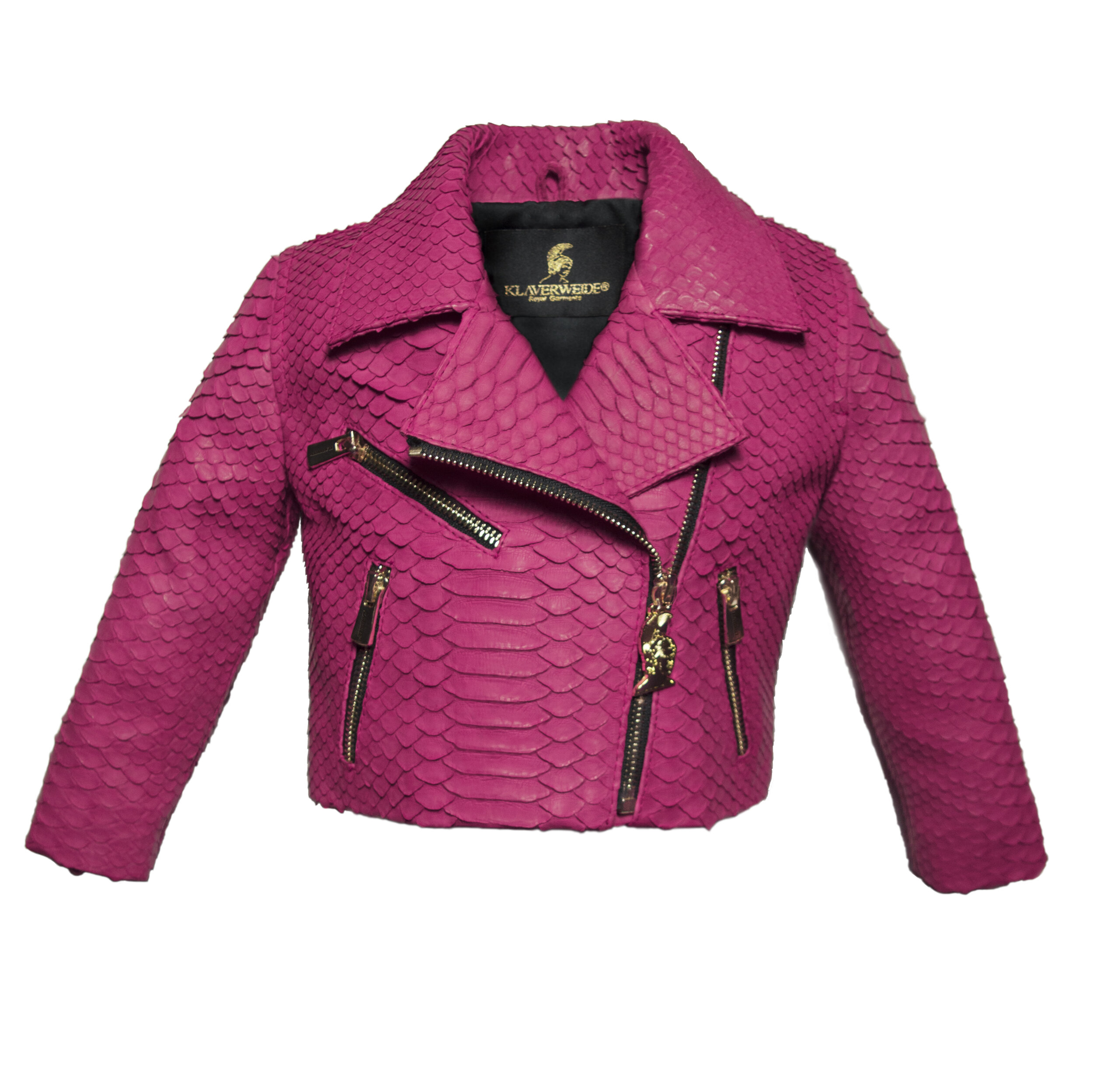 Klaverweide Baby Biker Jacket Pink Python 1.jpg